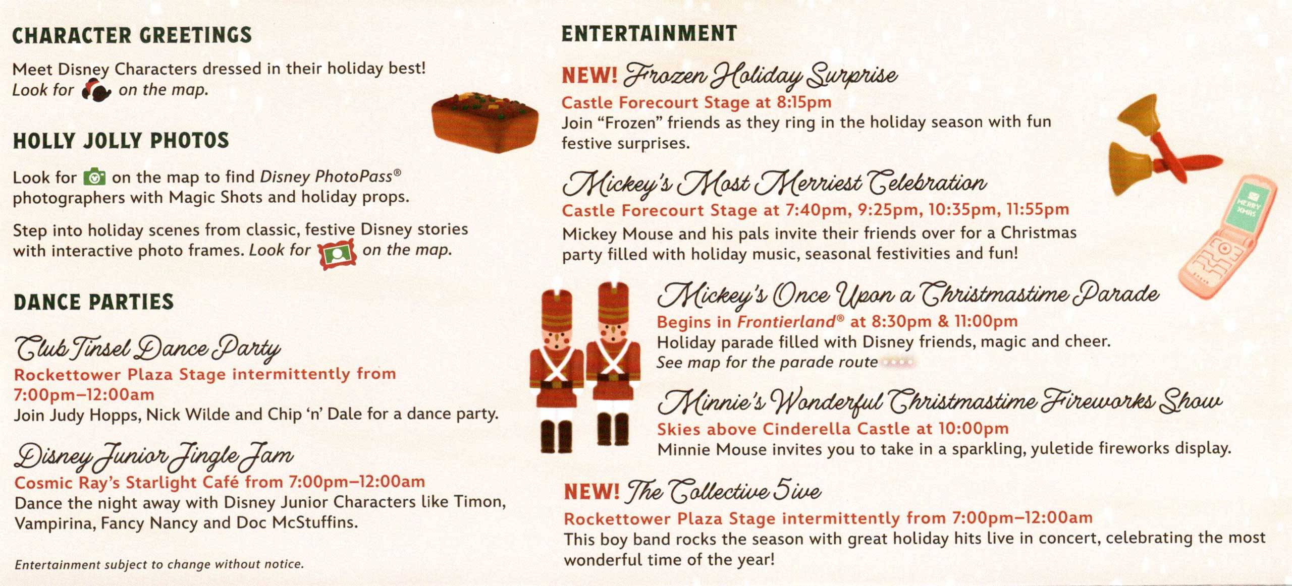 Mickey's Very Merry Christmas Party Guide Map 2023