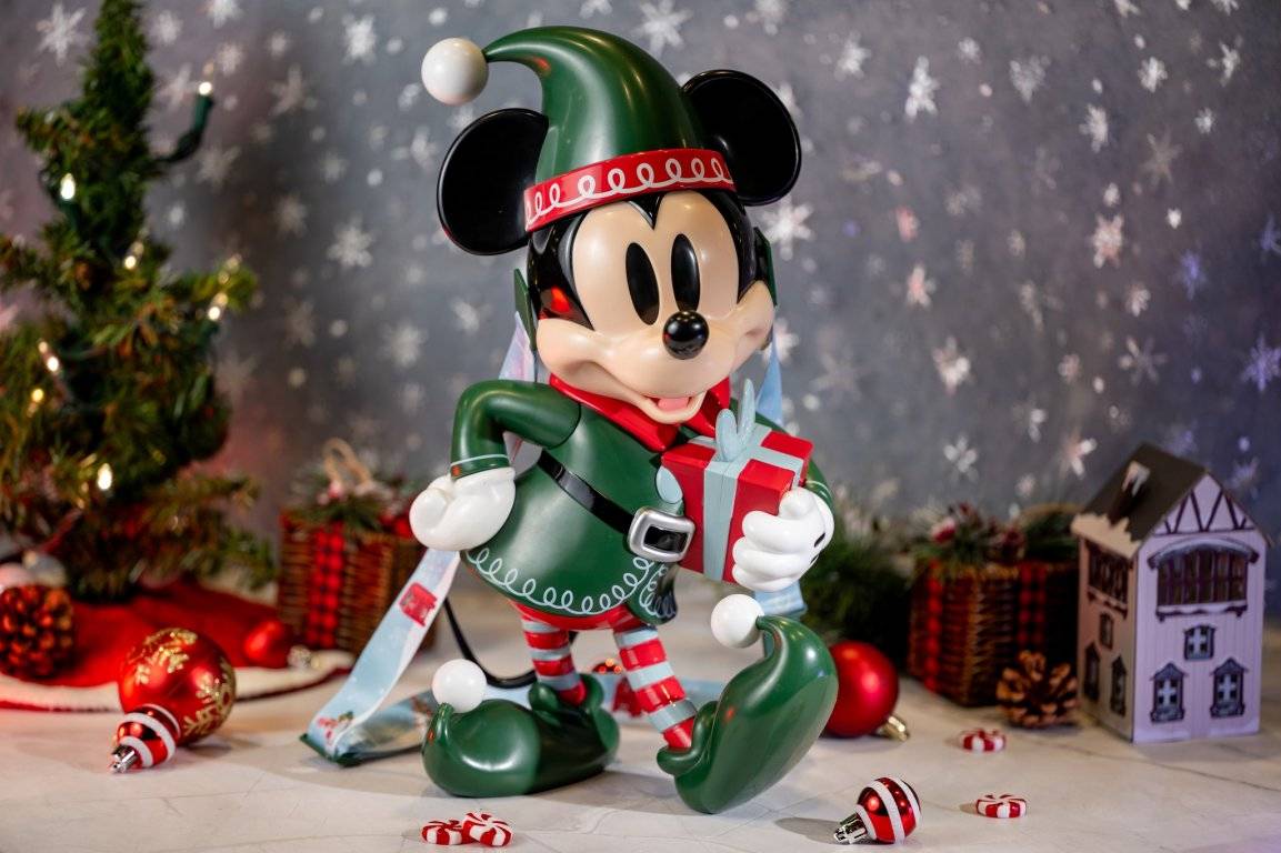 2024 Mickey's Very Merry Christmas Party Exclusive Mickey Elf Popcorn Bucket