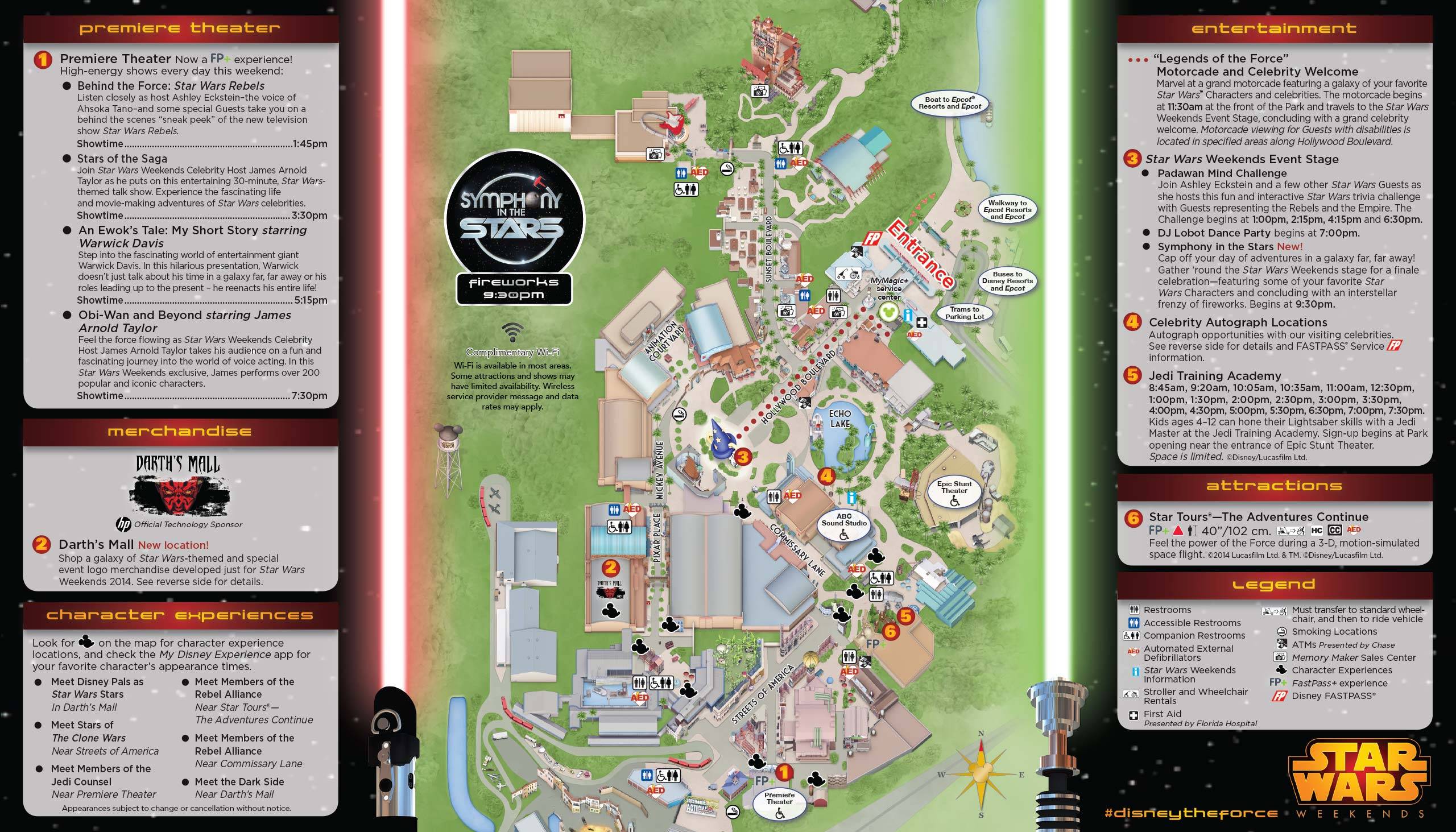 PHOTOS - Star Wars Weekends guide map for Weekend 2