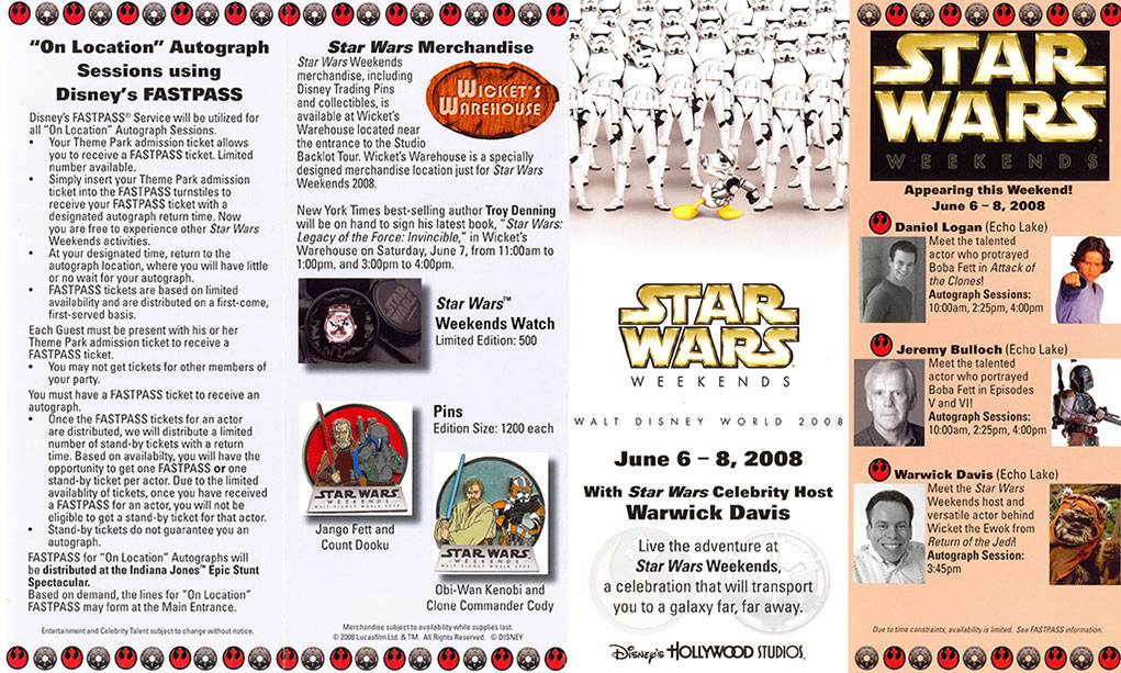 Guide maps from the 2008 Star Wars Weekend event