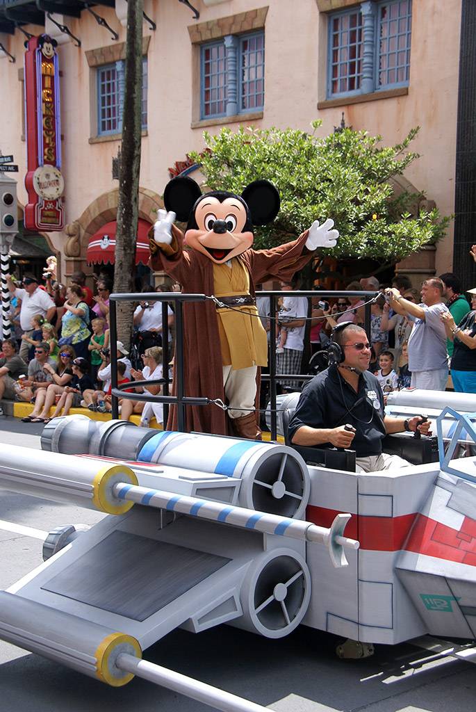 Jedi Mickey on an X Wing