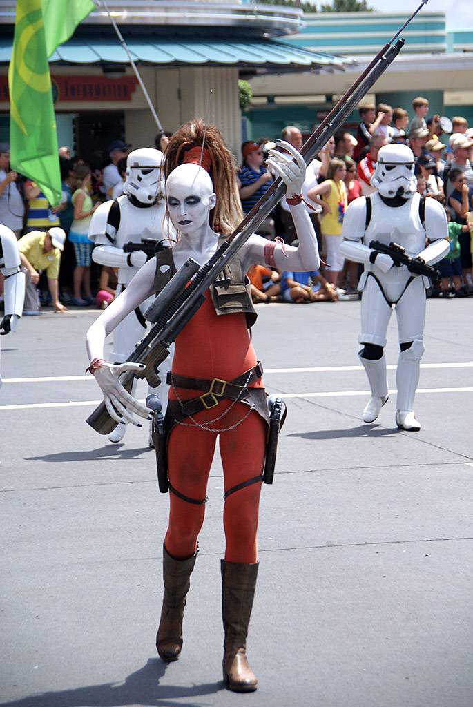 Aurra Sing and Storm Troopers from Star Wars: Episode I The Phantom Menace