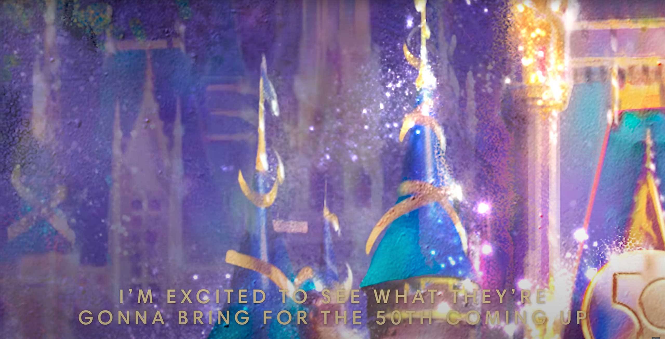 Walt Disney World 50th Anniversary Celebration Castle and Spaceship Earth teaser