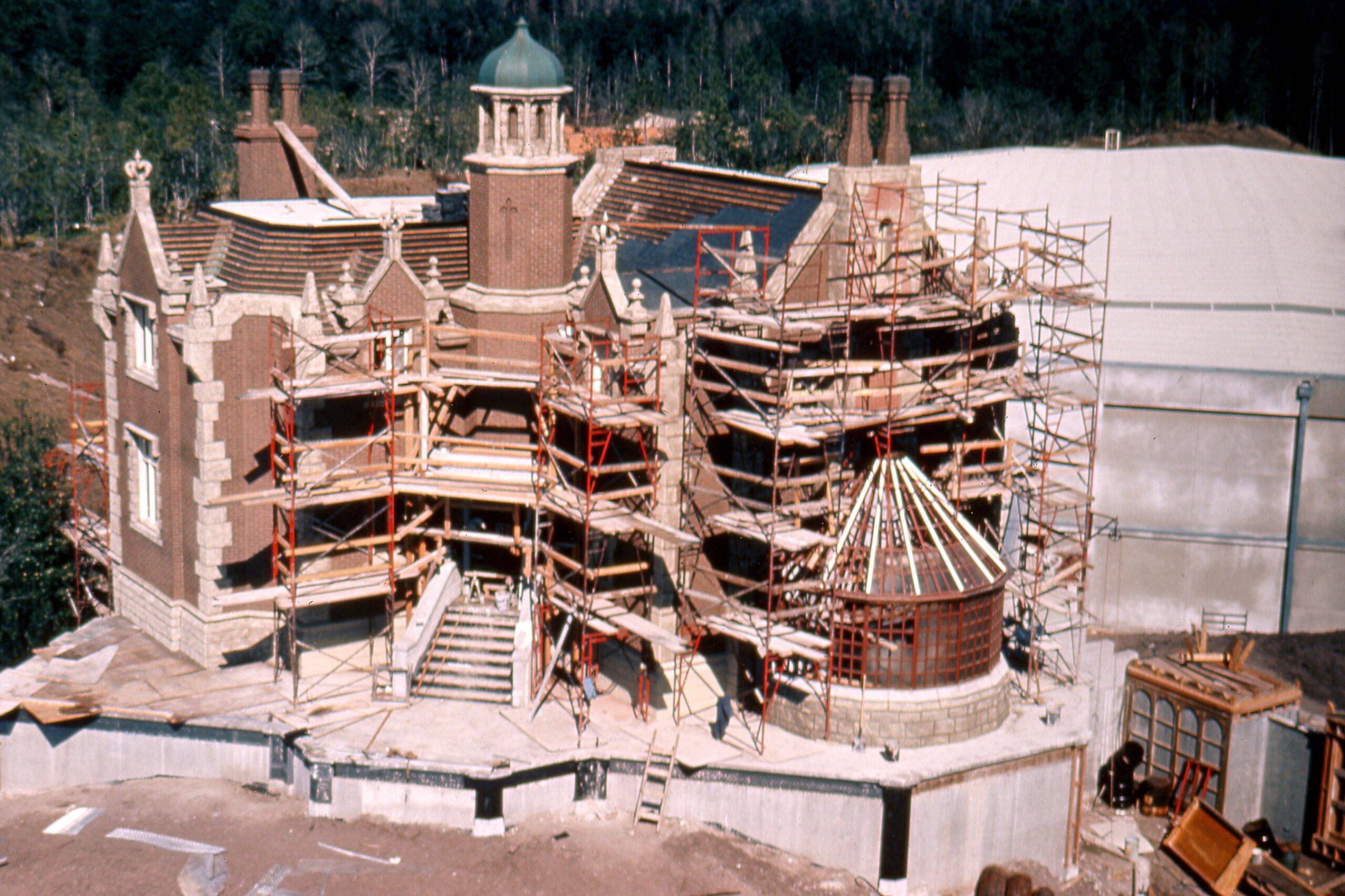 Haunted Mansion under construction at Magic Kingdom Park in 1971 at Walt Disney World Resort