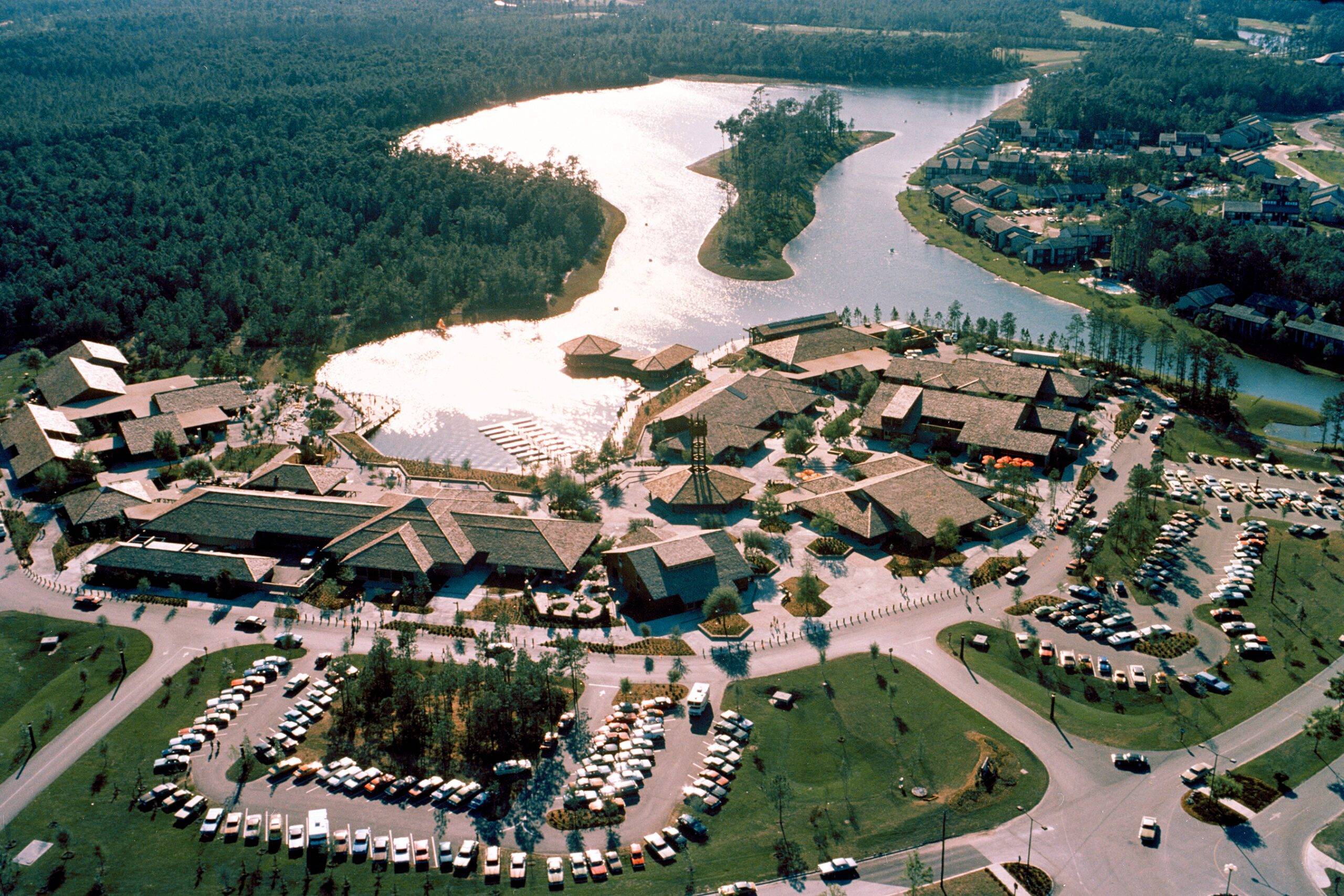 Lake Buena Vista Village (now Disney Springs) in 1975 at Walt Disney World Resort