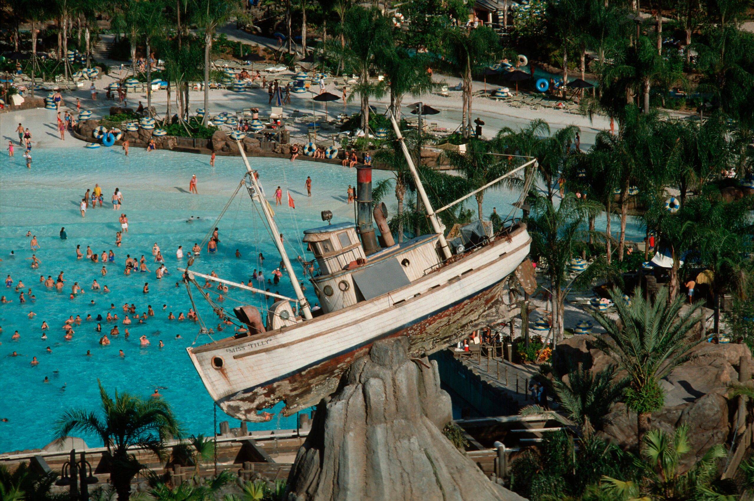 Disney’s Typhoon Lagoon water park during its opening year in 1989 at Walt Disney World Resort