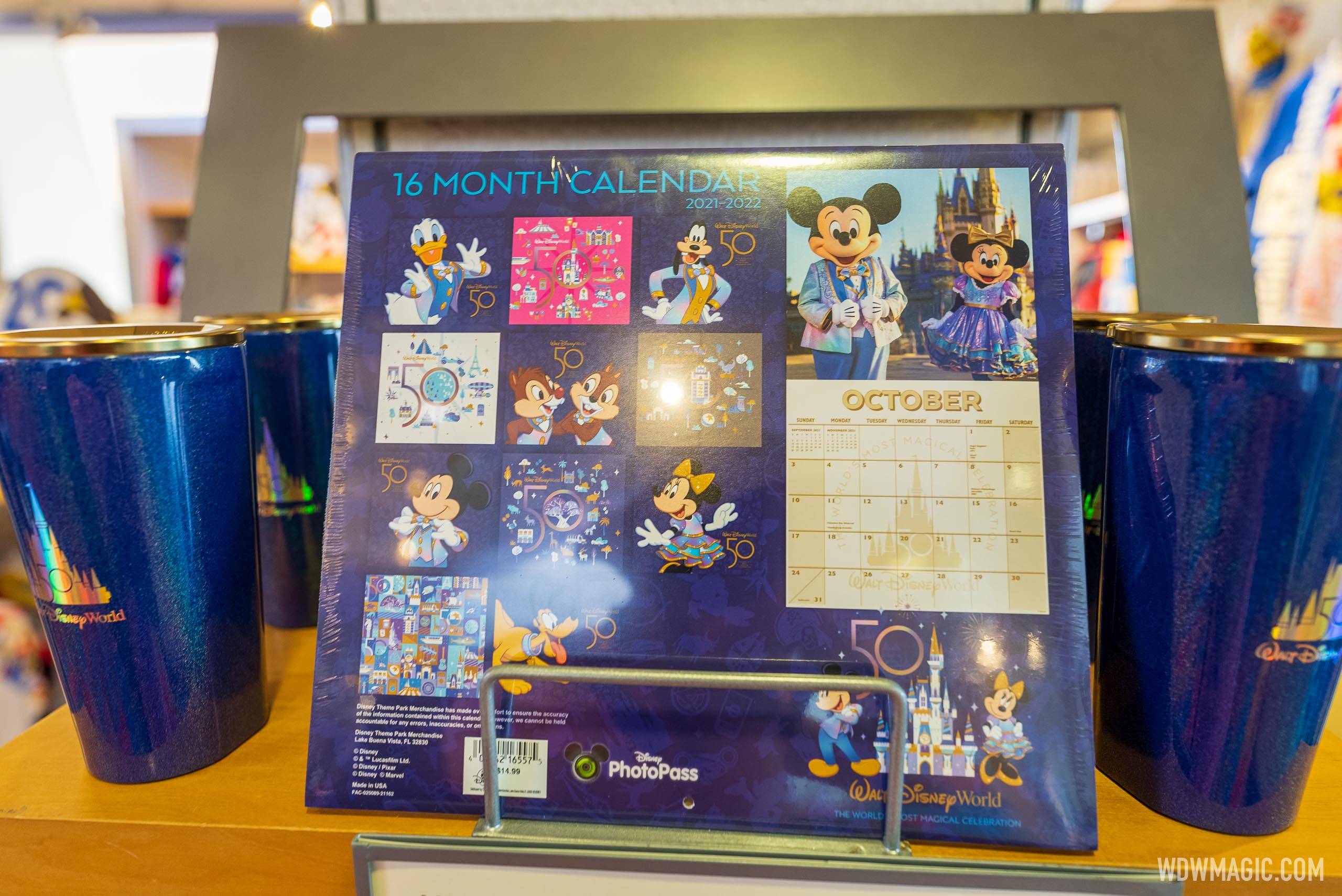 Walt Disney World 50th Anniversary merchandise at the Main Street Emporium August 12 2021