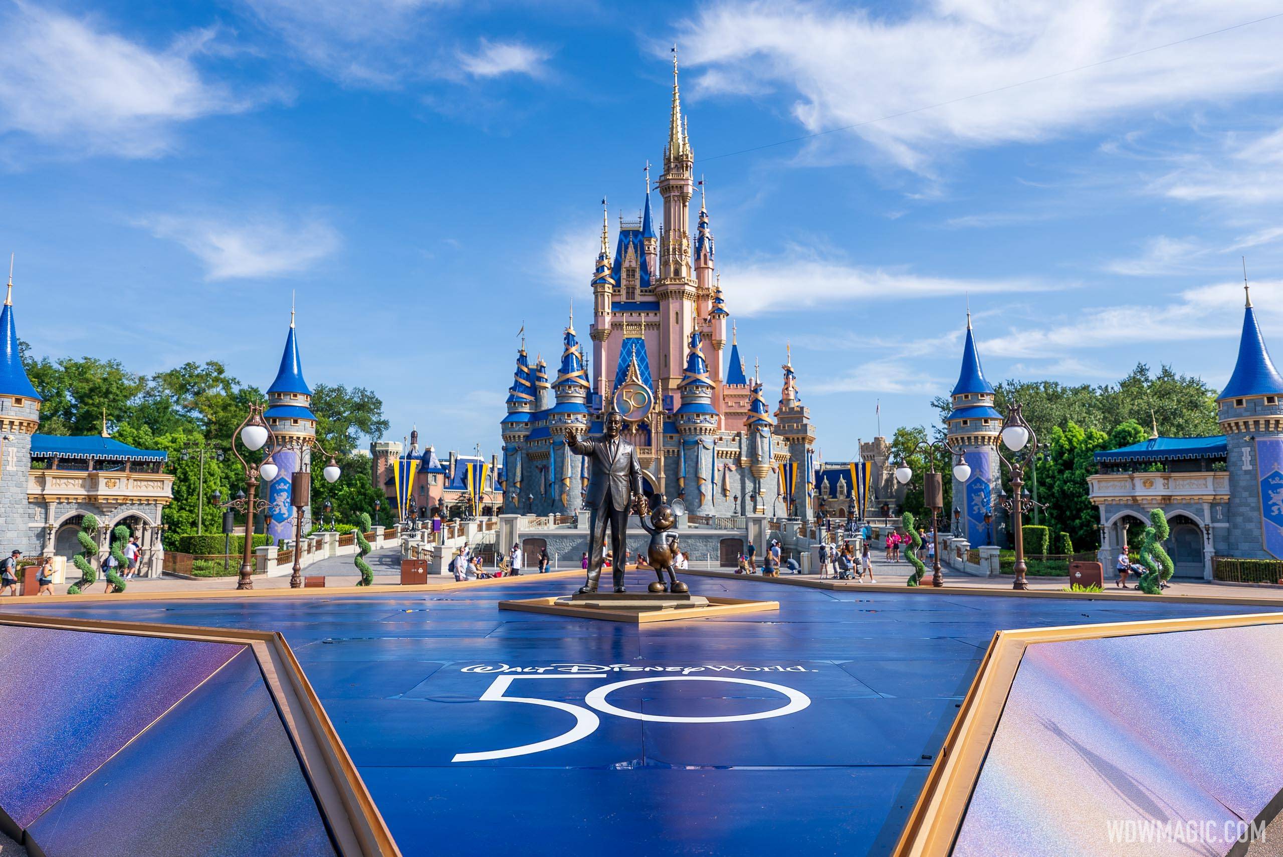 Stage installed at the Magic Kingdom for the Walt Disney World 50th anniversary TV special - 'The Most Magical Story on Earth: 50 Years of Walt Disney World'