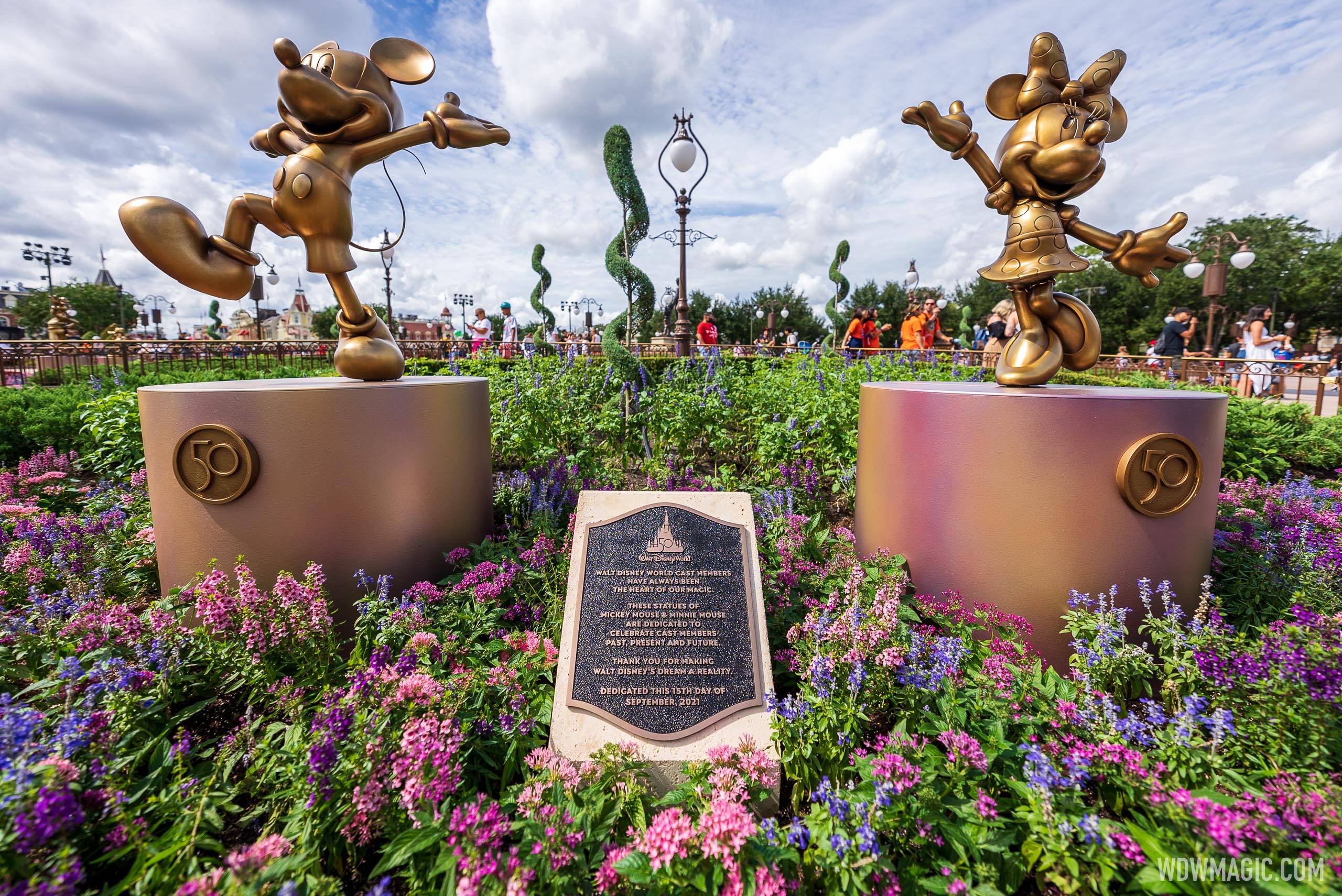Fab 50 Mickey Mouse and Minnie Mouse statues dedicated to Walt Disney World Cast Members 