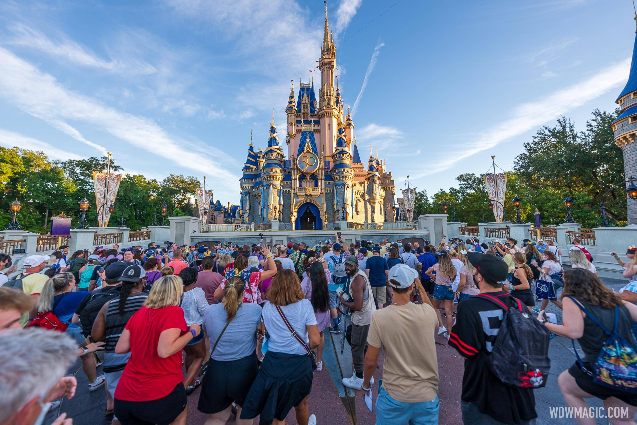 Magic Kingdom has experienced high attendance today as the park celebrates its 50th anniversary