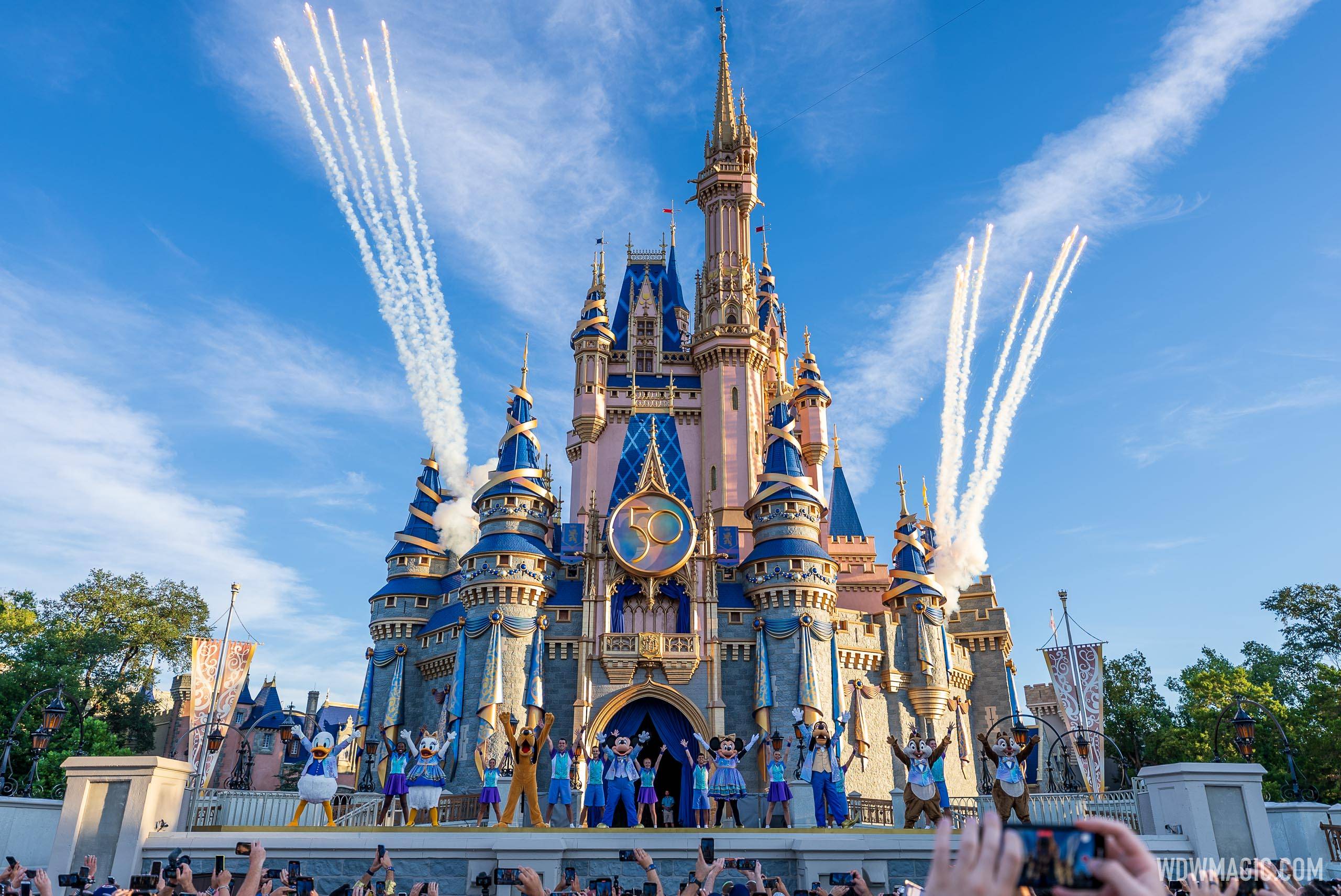 A new castle show for the 50th celebration will open at Magic Kingdom in 2022