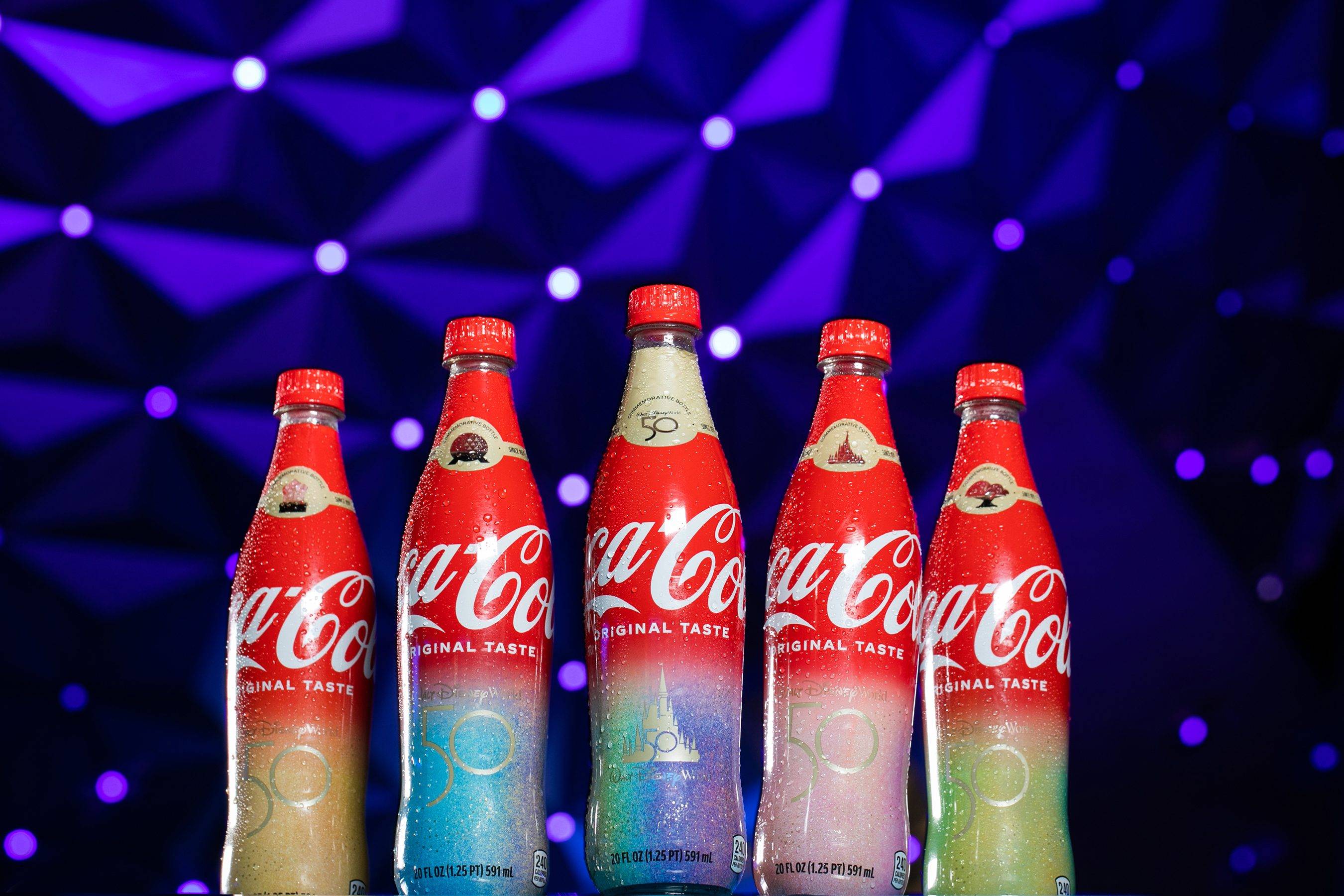 Walt Disney World Resort and Coca-Cola collectible bottles now available exclusively at the resort during the 50th Anniversary Celebration