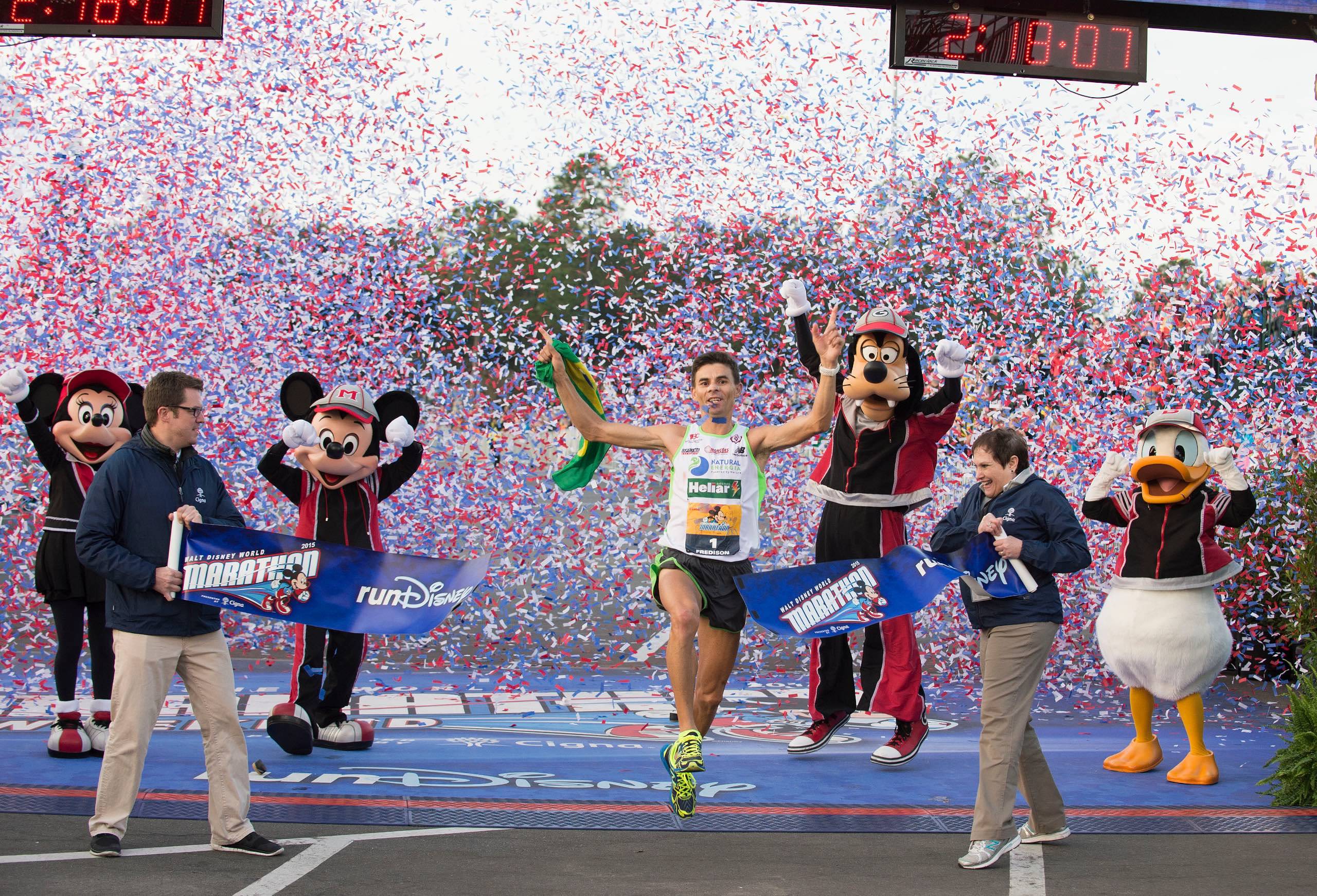 Fredison Costa winner of the 2015 Walt Disney World Marathon