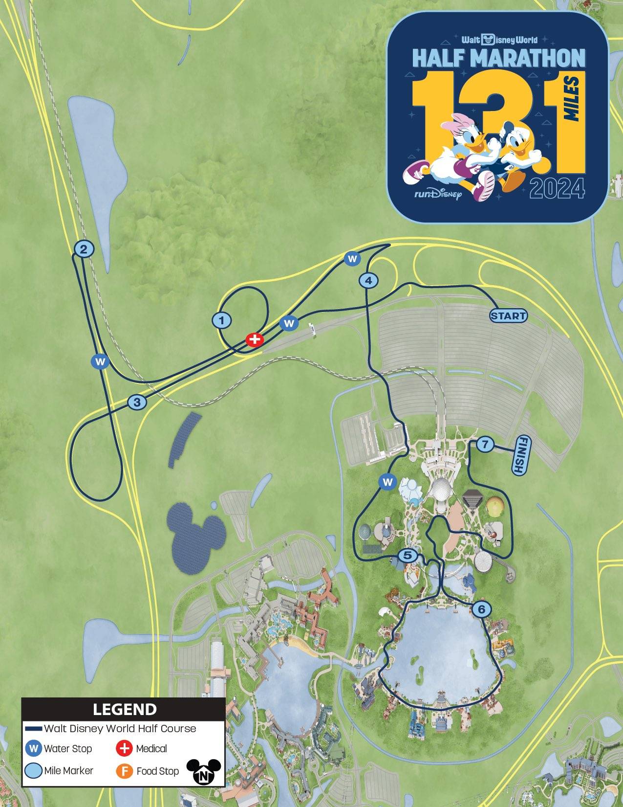 2024 Walt Disney World Half Marathon revised course