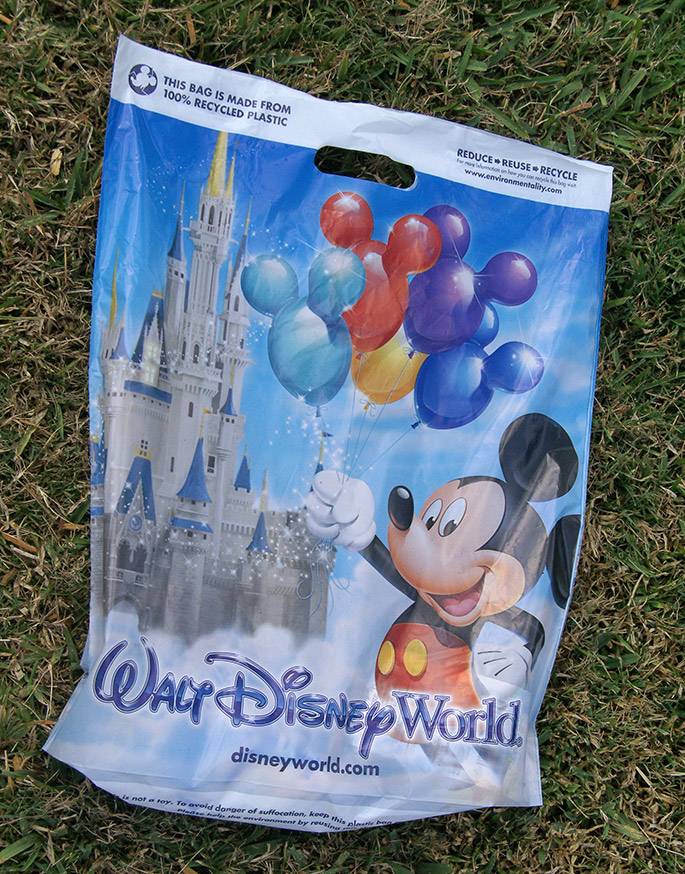 Celebrate Today plastic bags appear in the parks
