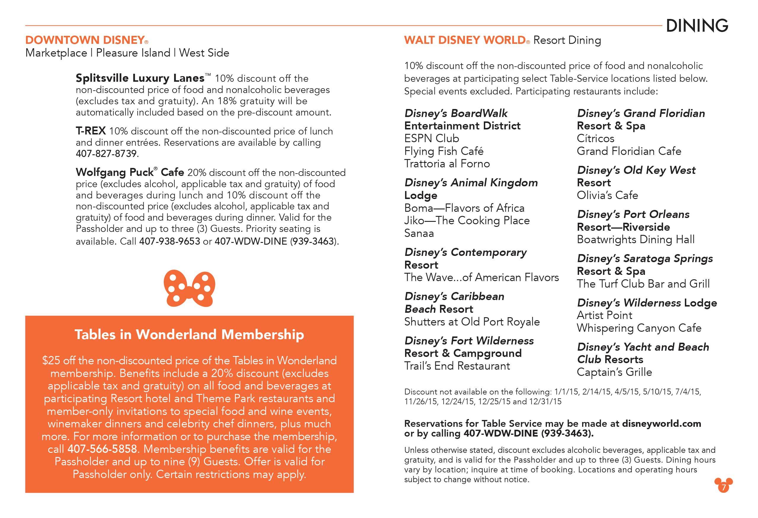 2015 Passholder Benefits Guide - Page 6 - 7