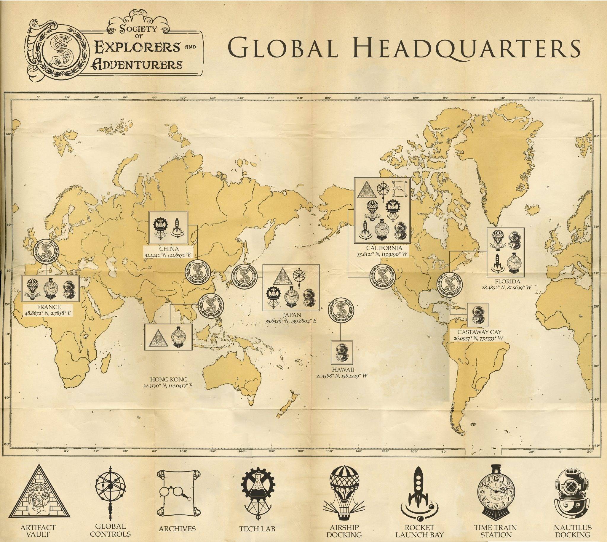 S.E.A. World Map 2200