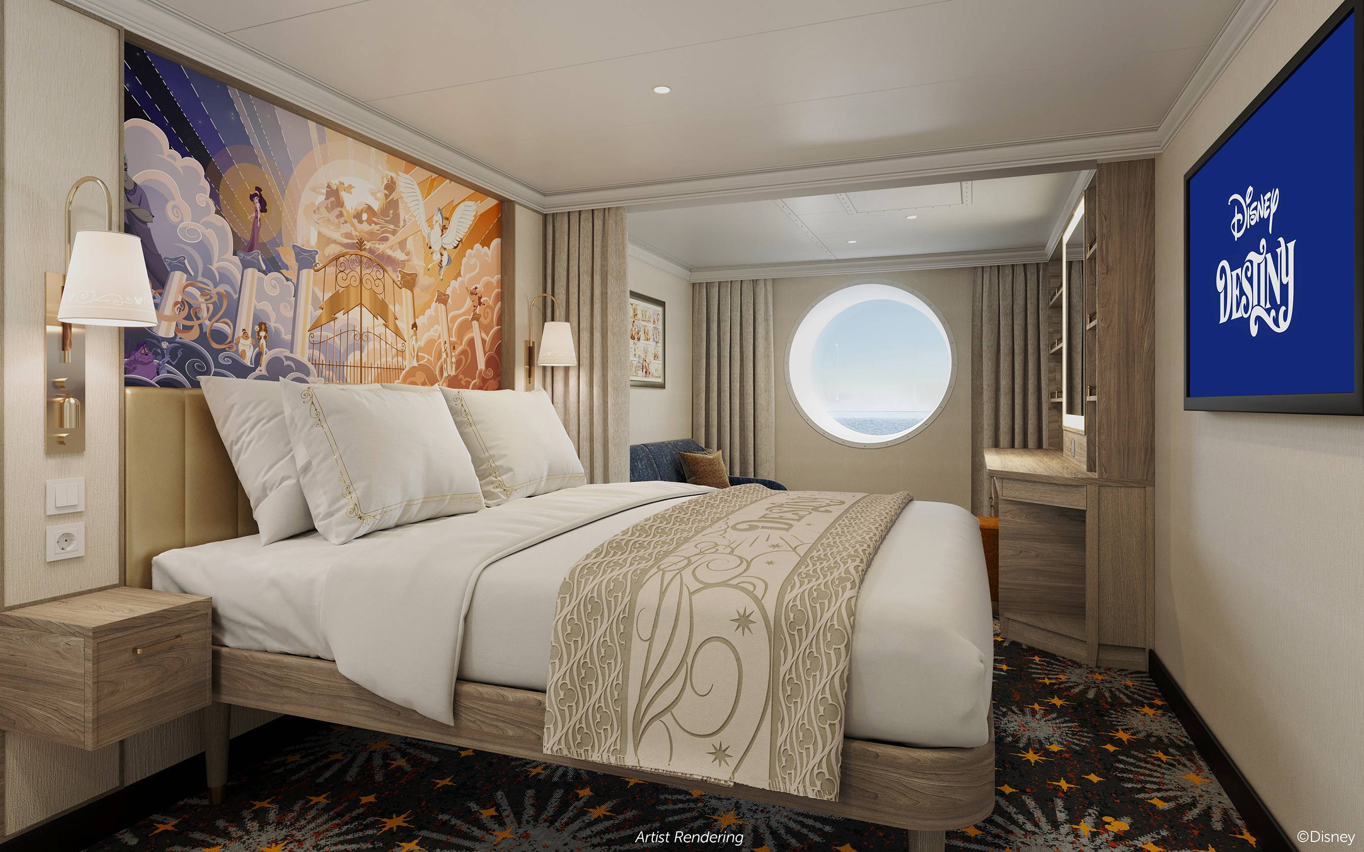 Disney Destiny Oceanview Stateroom