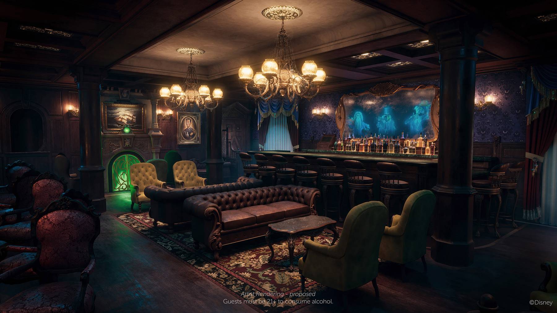 Disney Destiny Haunted Mansion Parlor