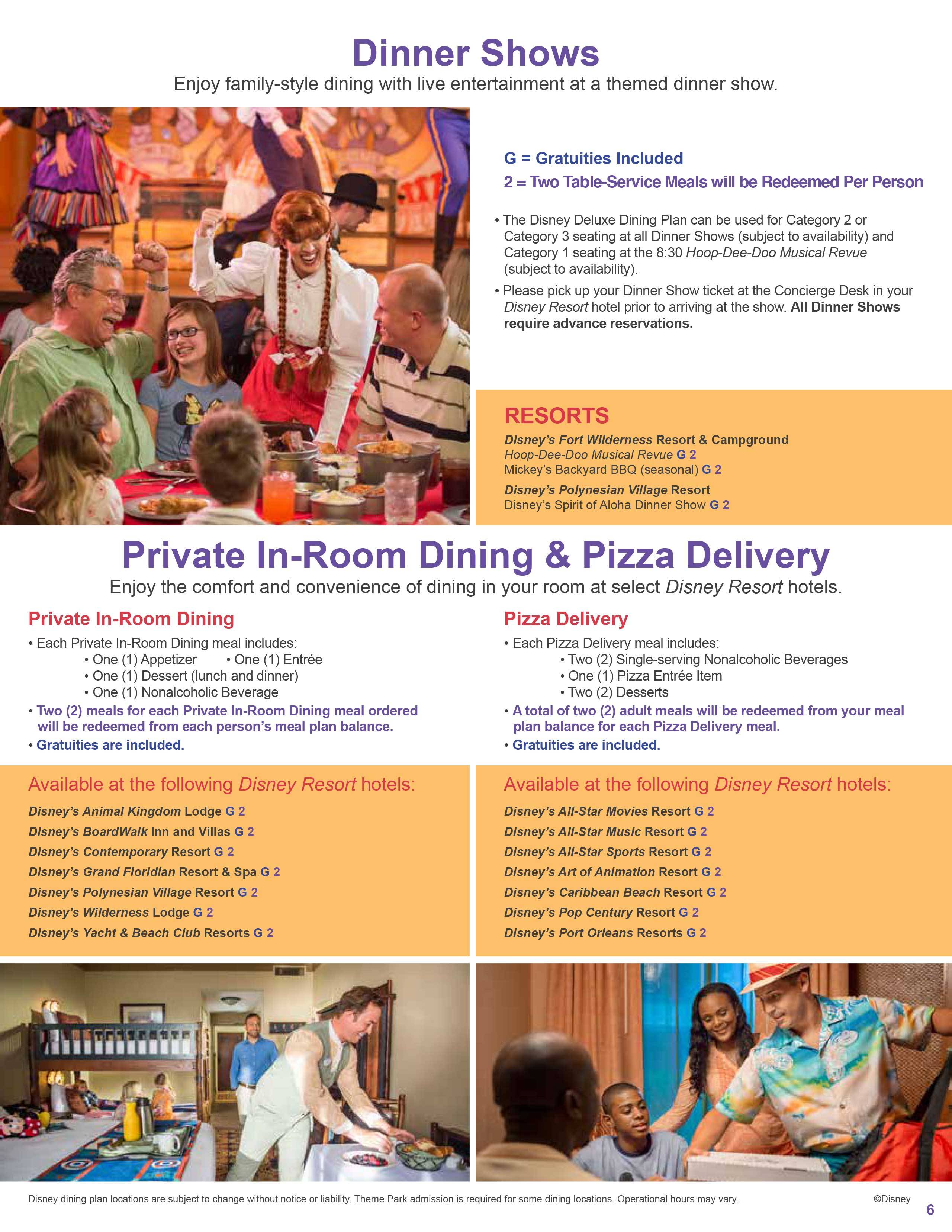 2017 Disney Deluxe Dining Plan brochure - Page 6