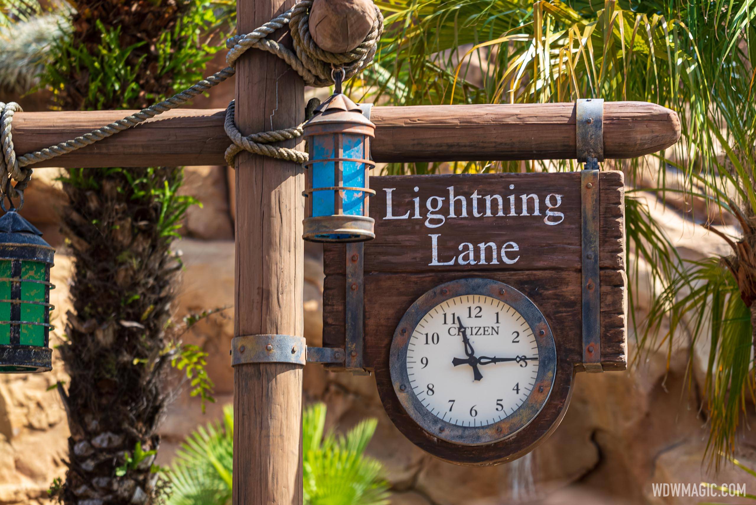 Lightning Lane sign at Under the Sea - Journey of the Little Mermaid