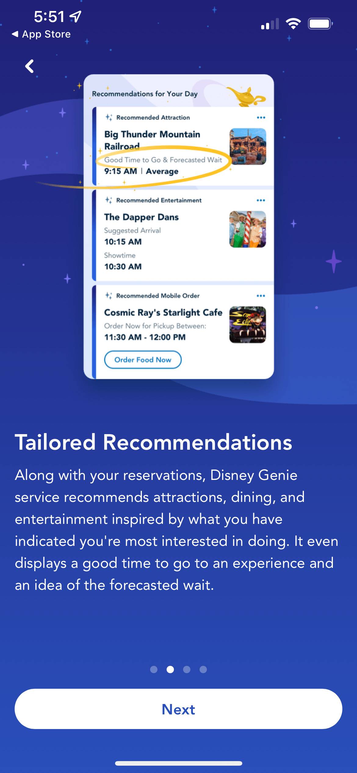 My Disney Experience intro to Disney Genie
