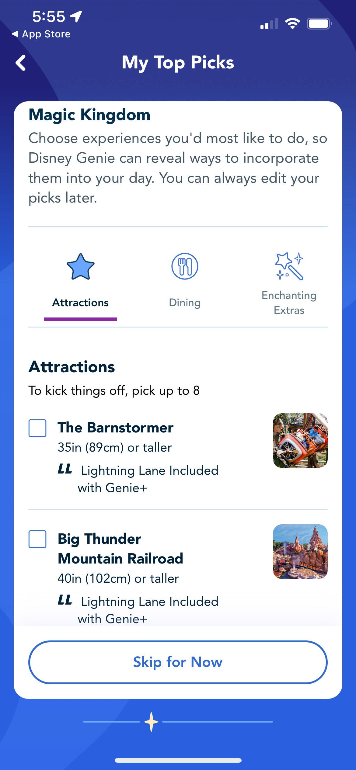 My Disney Experience Disney Genie Top Picks