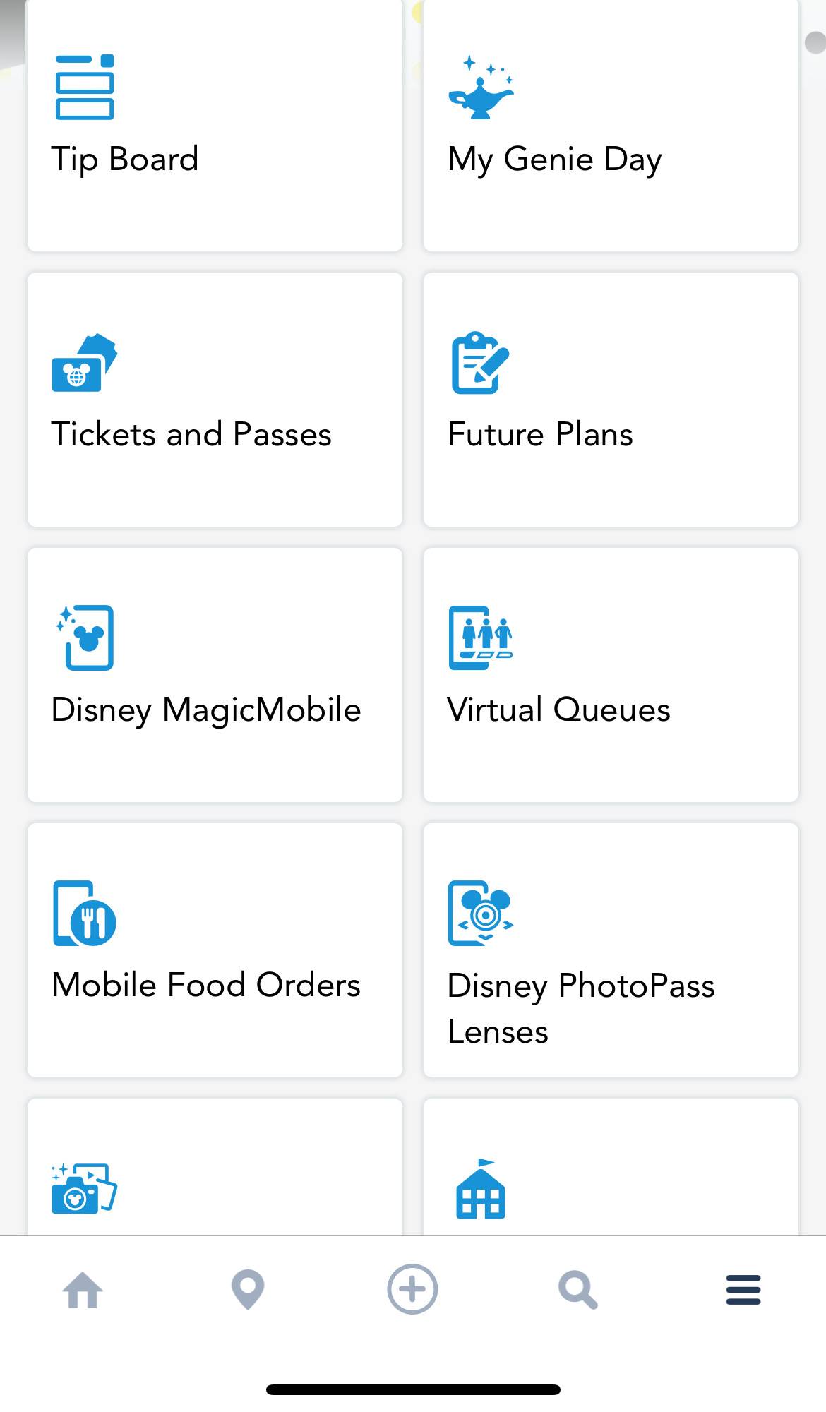 'My Plans' in My Disney Experience