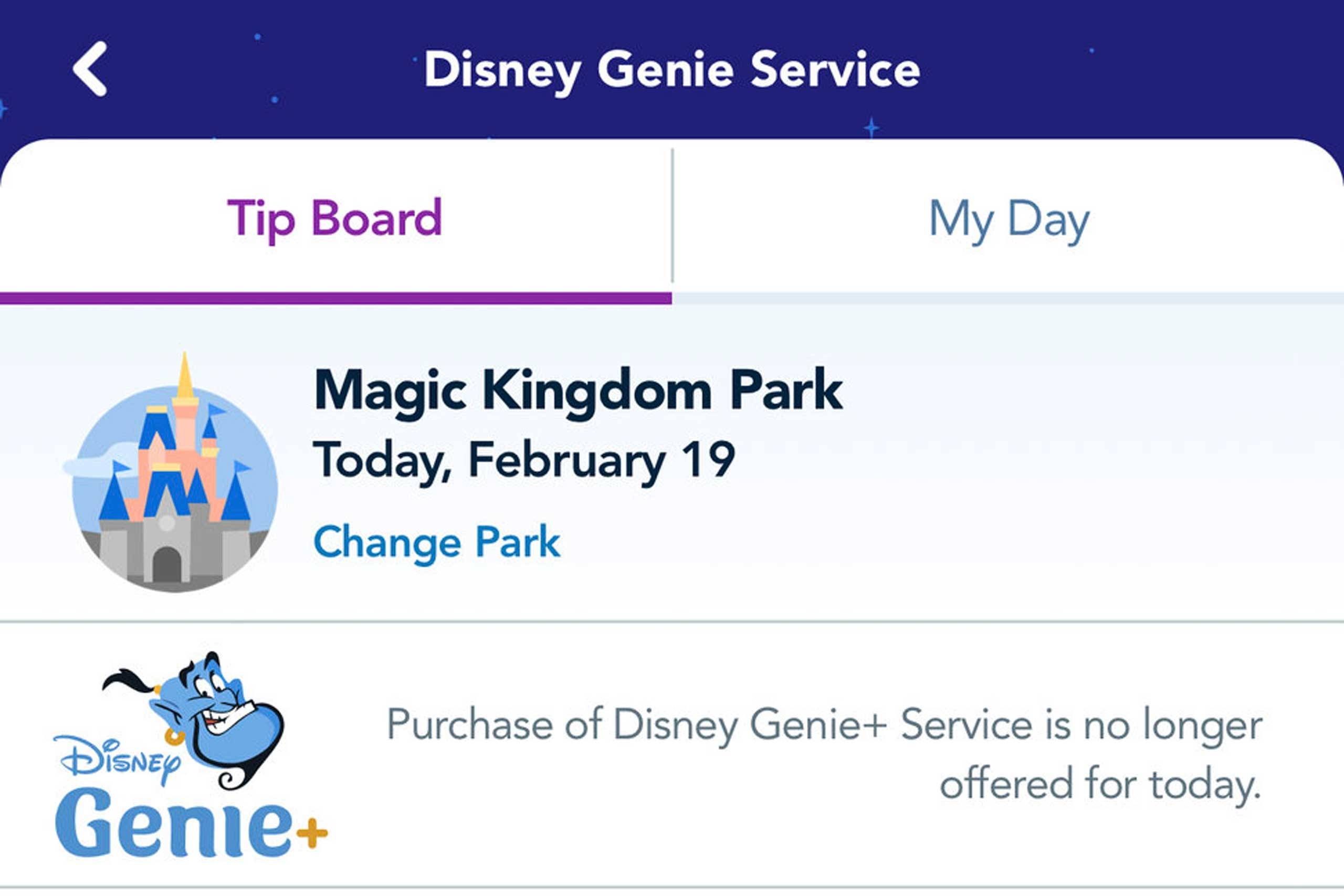 Genie sold out screenshot