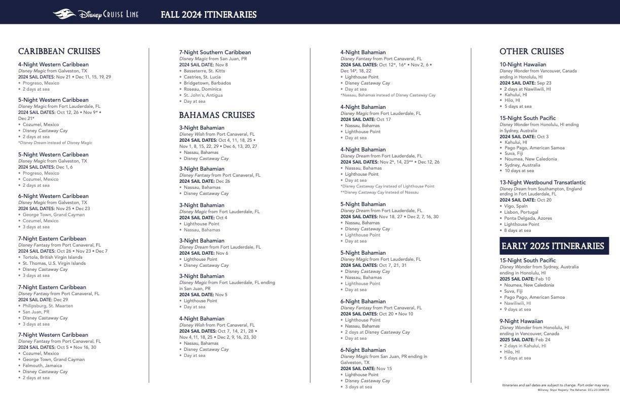 Disney Wish Itinerary, Current Position, Ship Review