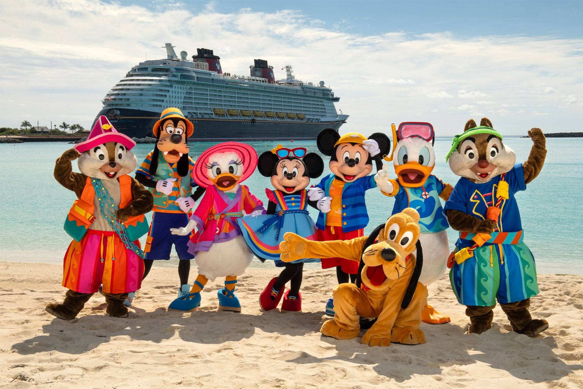 Mickey and Friends debut chic new beachwear on Disney's private island Castaway Cay