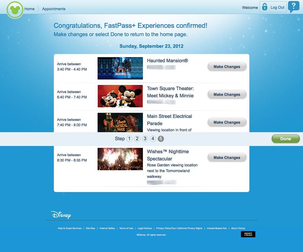 PHOTOS - Hands-on with the FASTPASS+ advance experience reservation test