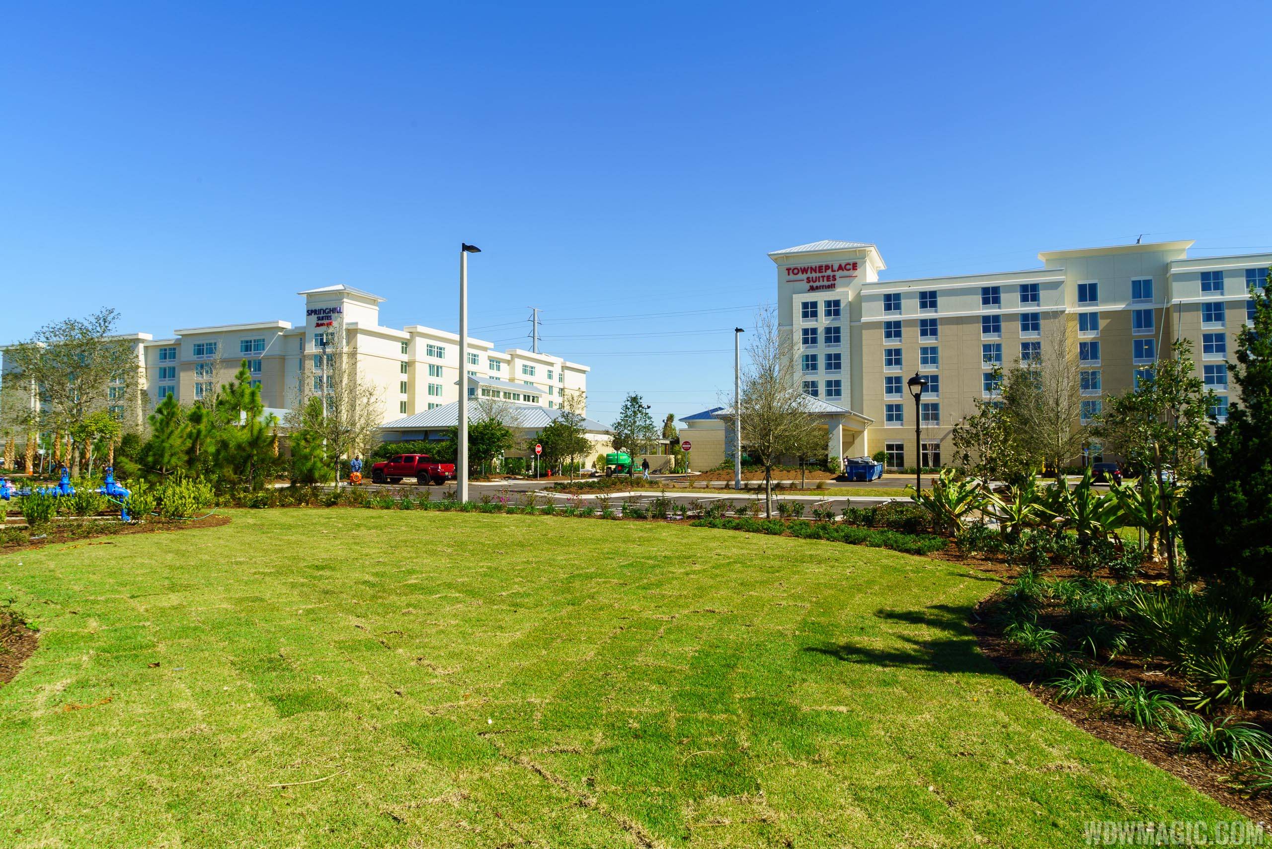 Flamingo Crossing hotels SpringHill Suites and TownePlace Suites will offer transport to the parks and a Disney Planning Center