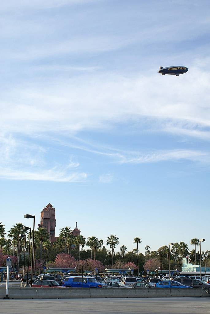 Goodyear Blimp over the Studios for EPSN The Weekend