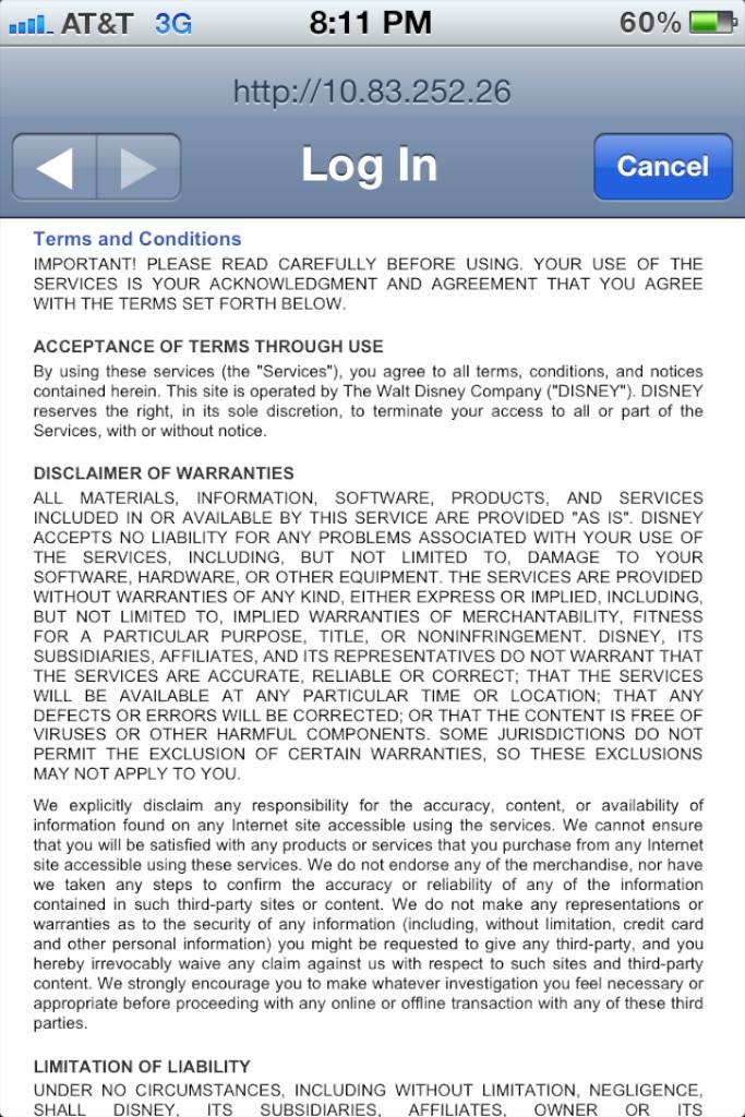 WiFI Terms and Conditions