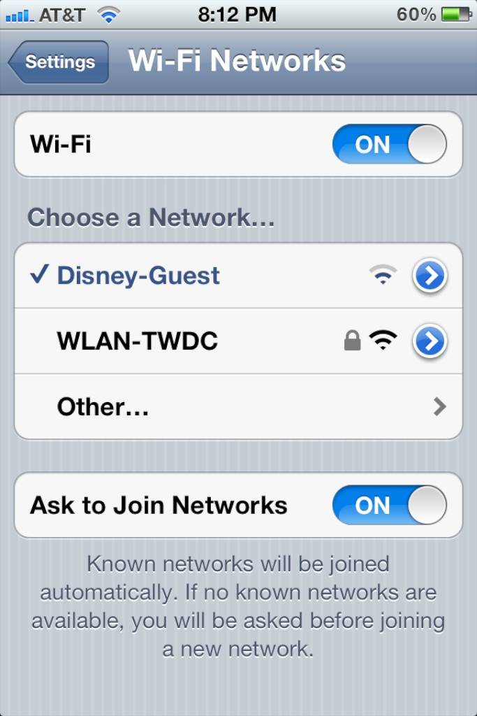 Wi-Fi network selection