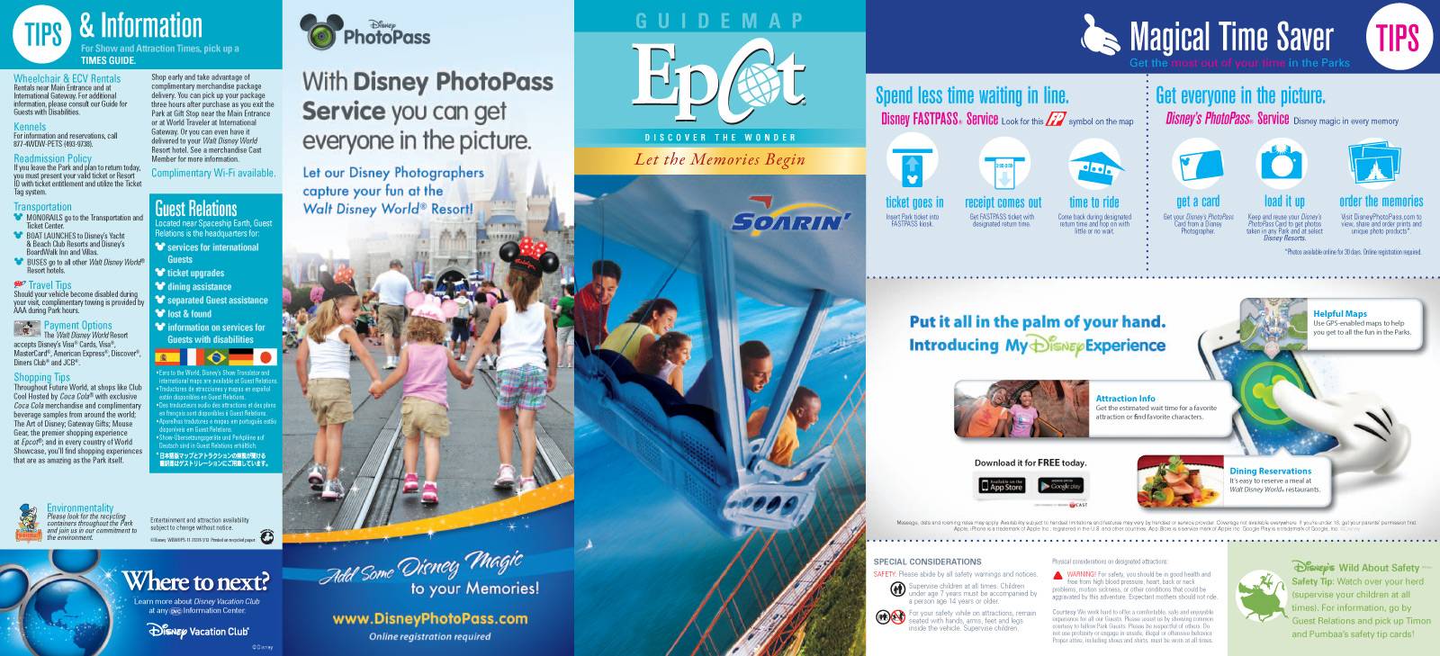 New park maps released today include 'My Disney Experience' details and no more Kodak