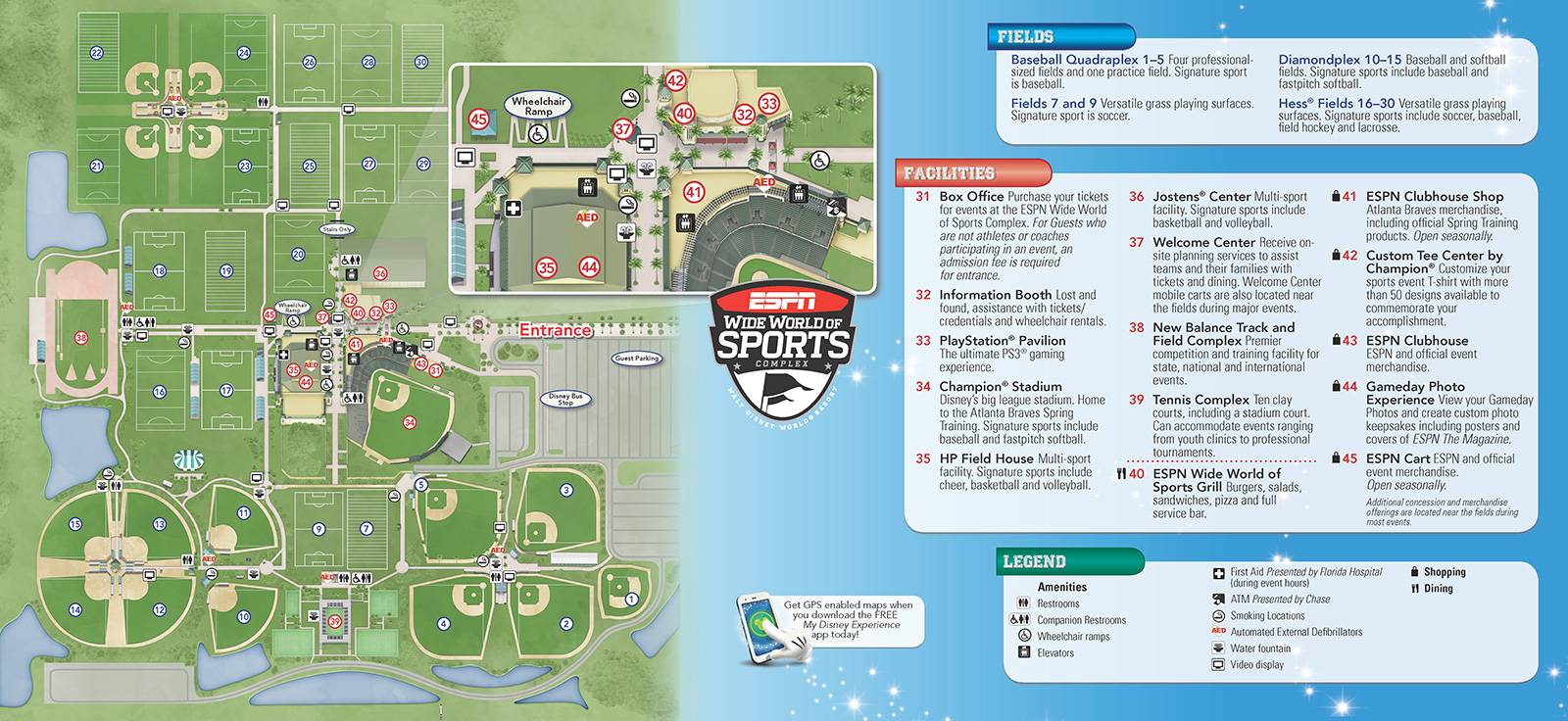 New 2013 ESPN World of Sports Guidemap Page 2