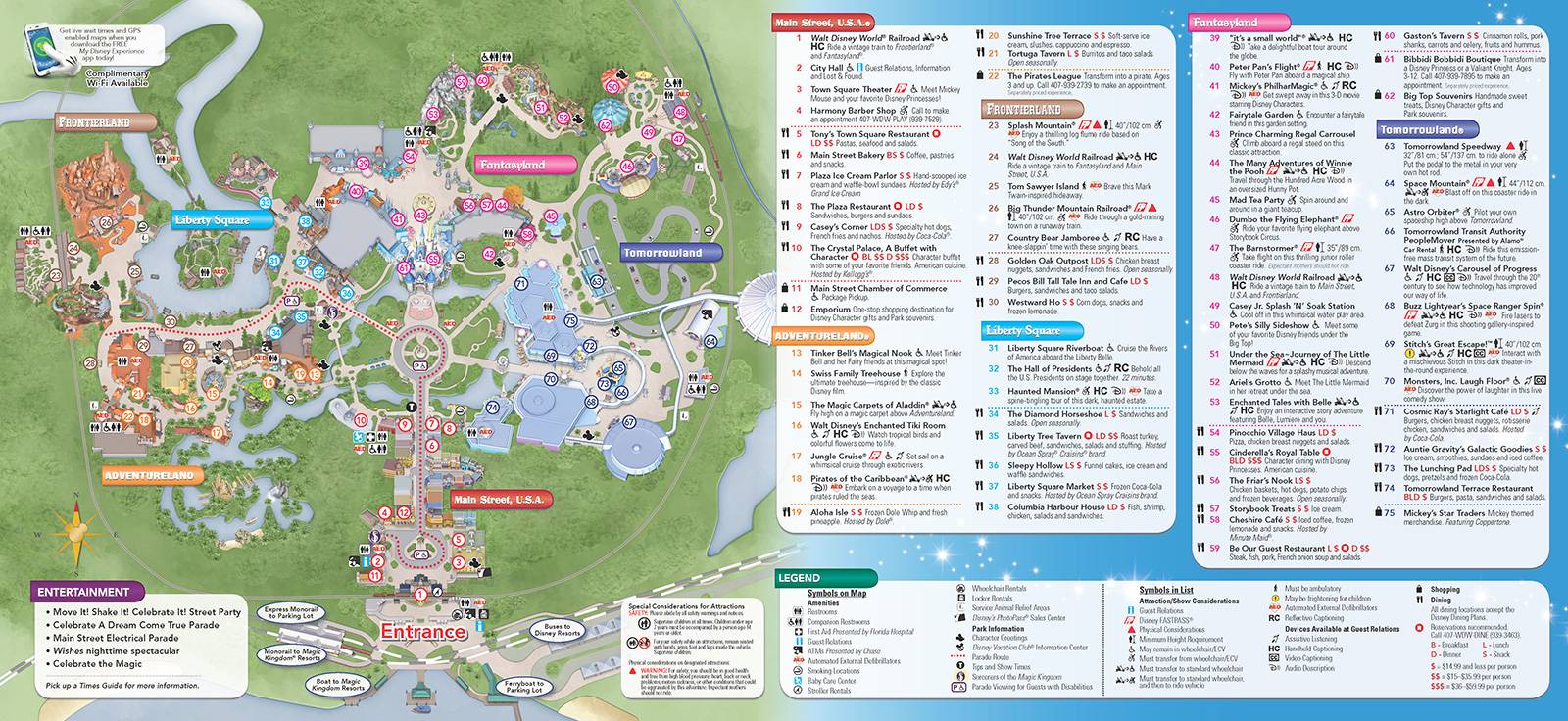 New 2013 Magic Kingdom Guidemap Page 2