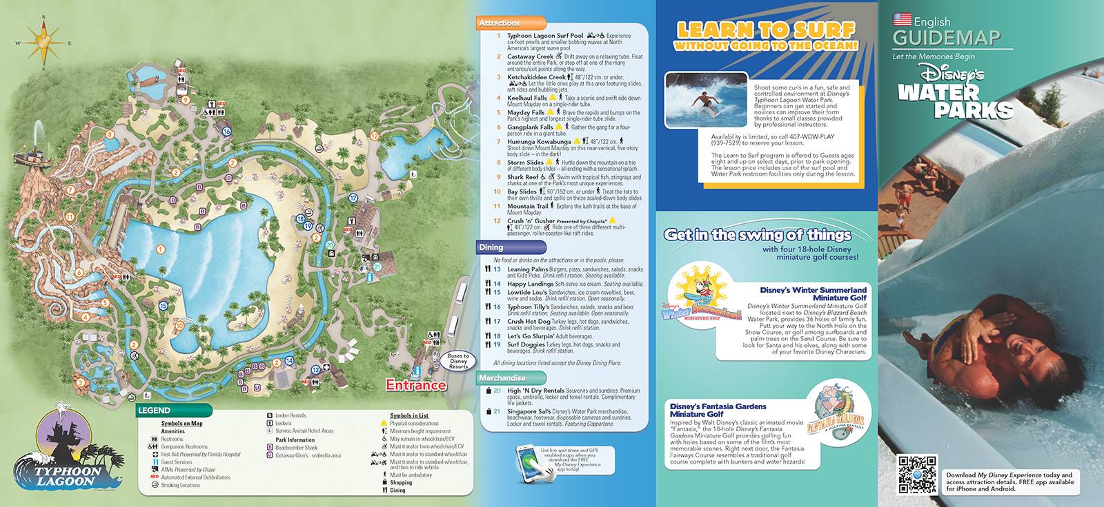 New 2013 Typhoon Lagoon Guidemap