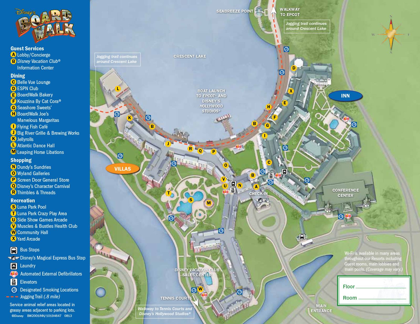 New 2013 BoardWalk Resort map