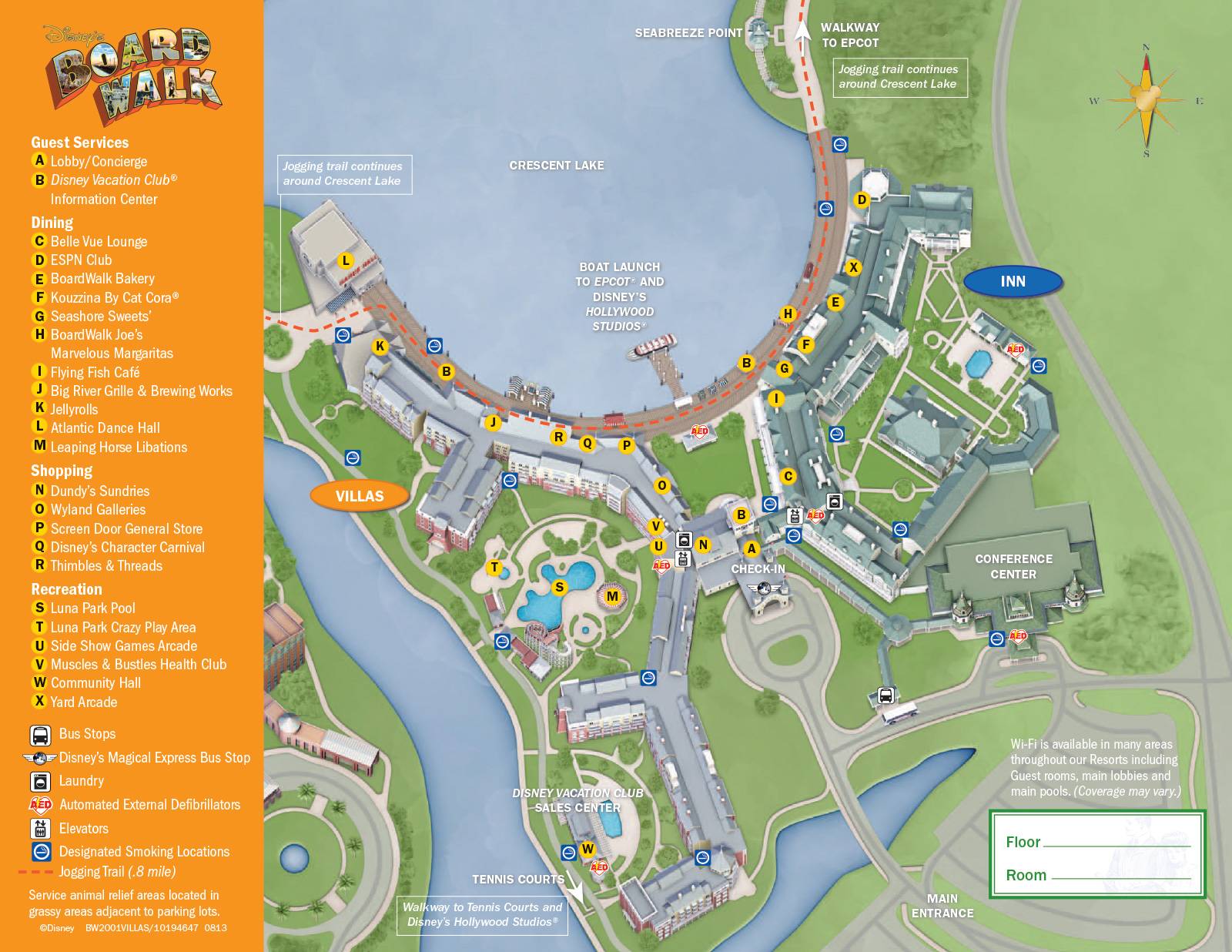New 2013 BoardWalk Villas Resort map