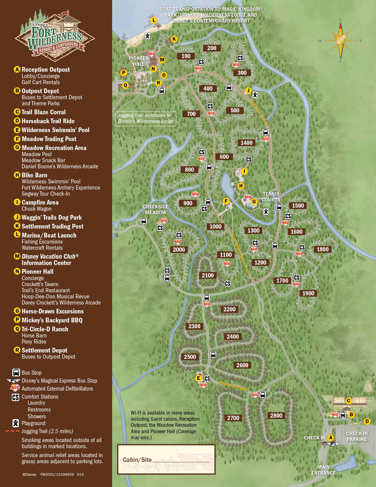 New 2013 Fort Wilderness map
