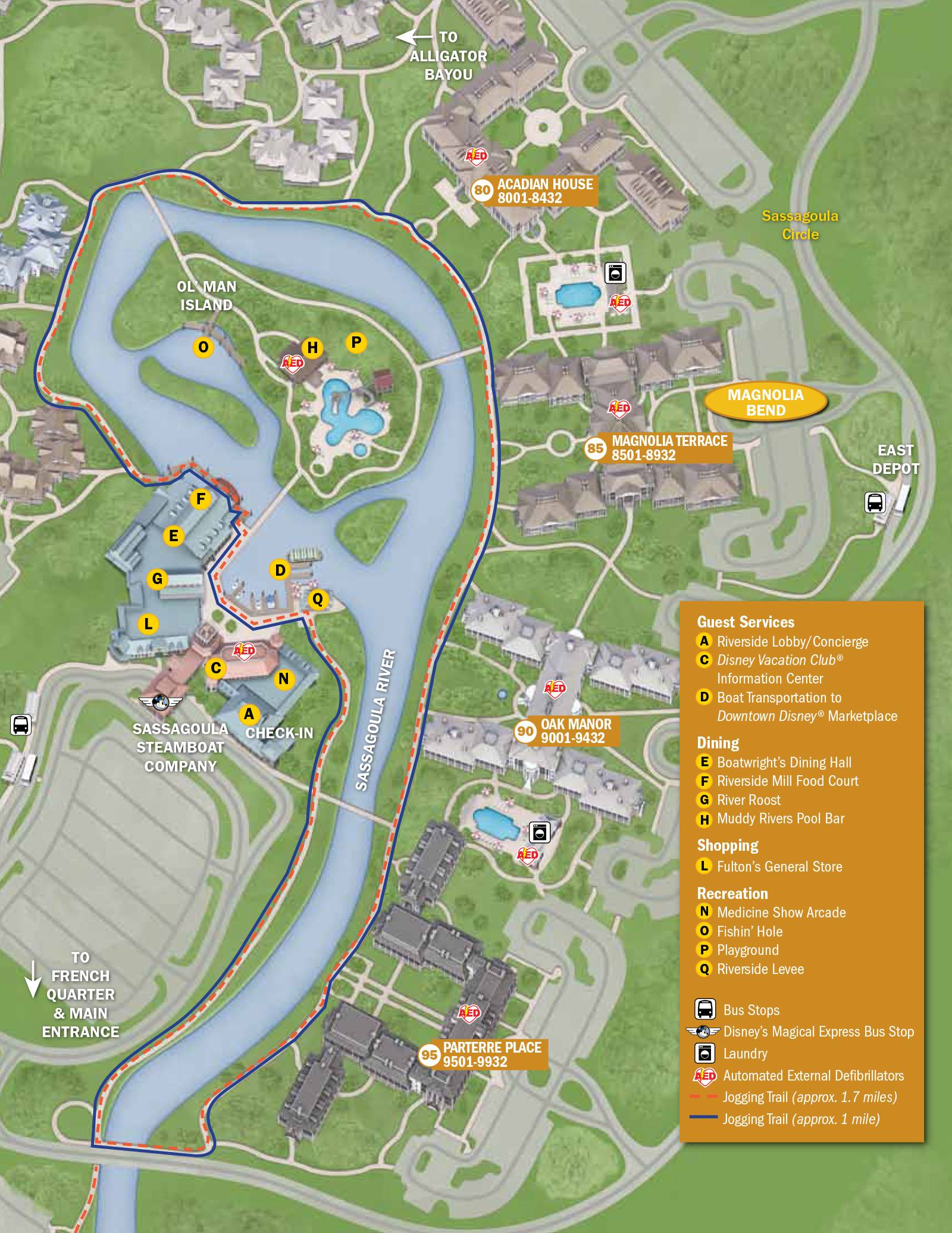 New 2013 Port Orleans Resort map - Magnolia Bend