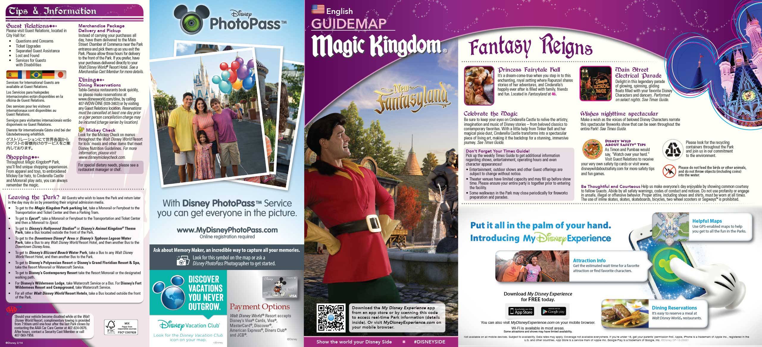 2014 Walt Disney World Park Maps with FastPass+ - Photo 5 of 8