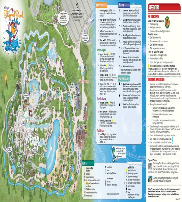 Map Of Blizzard Beach Disney World May 2015 Walt Disney World Resort Park Maps - Photo 10 Of 14 Map Of Blizzard Beach Disney World May 2015 Walt Disney World Resort Park Maps - Photo 10 Of 14