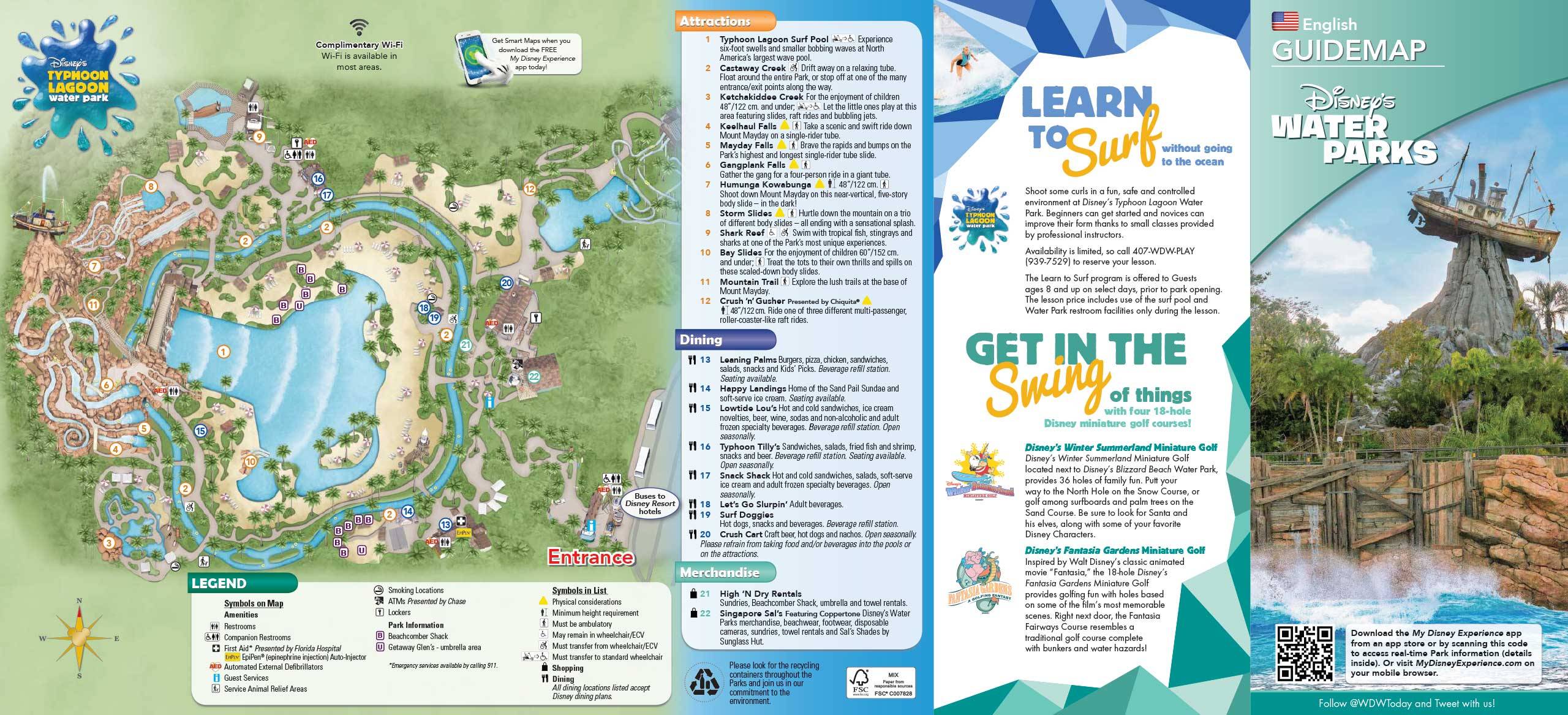 Map Of Typhoon Lagoon May 2016 Walt Disney World Park Maps - Photo 9 Of 14