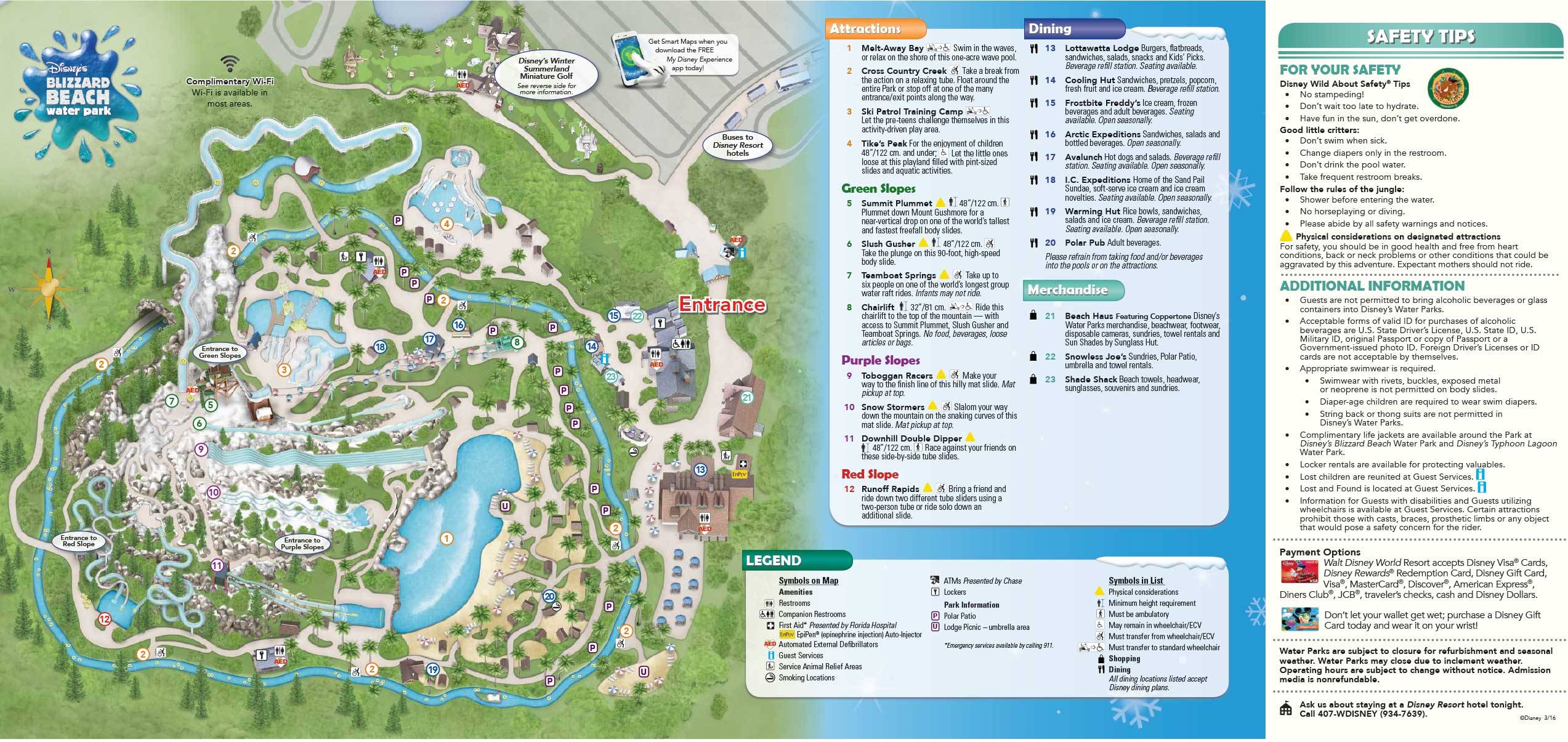 Map Of Blizzard Beach Disney World May 2016 Walt Disney World Park Maps - Photo 10 Of 14