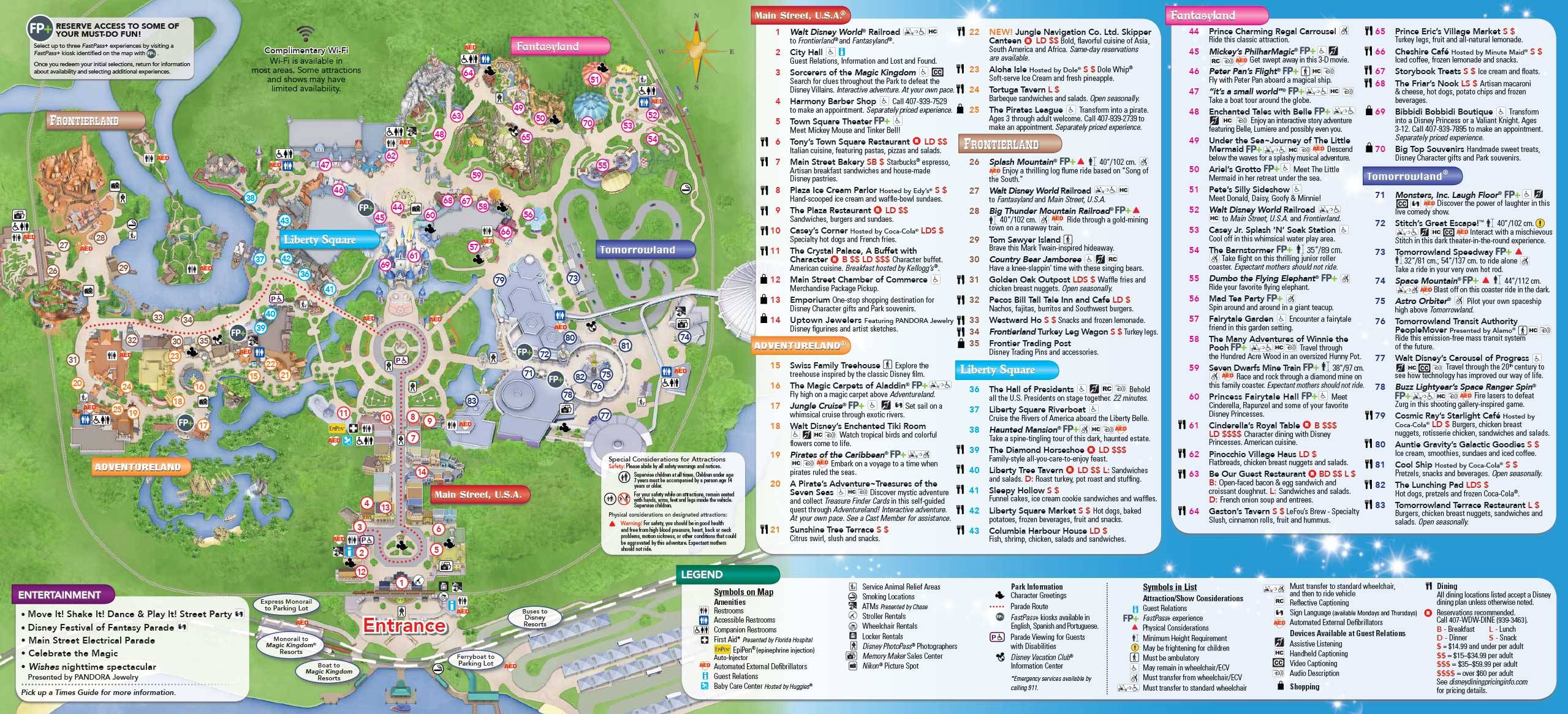 June 2016 Walt Disney World Park Maps
