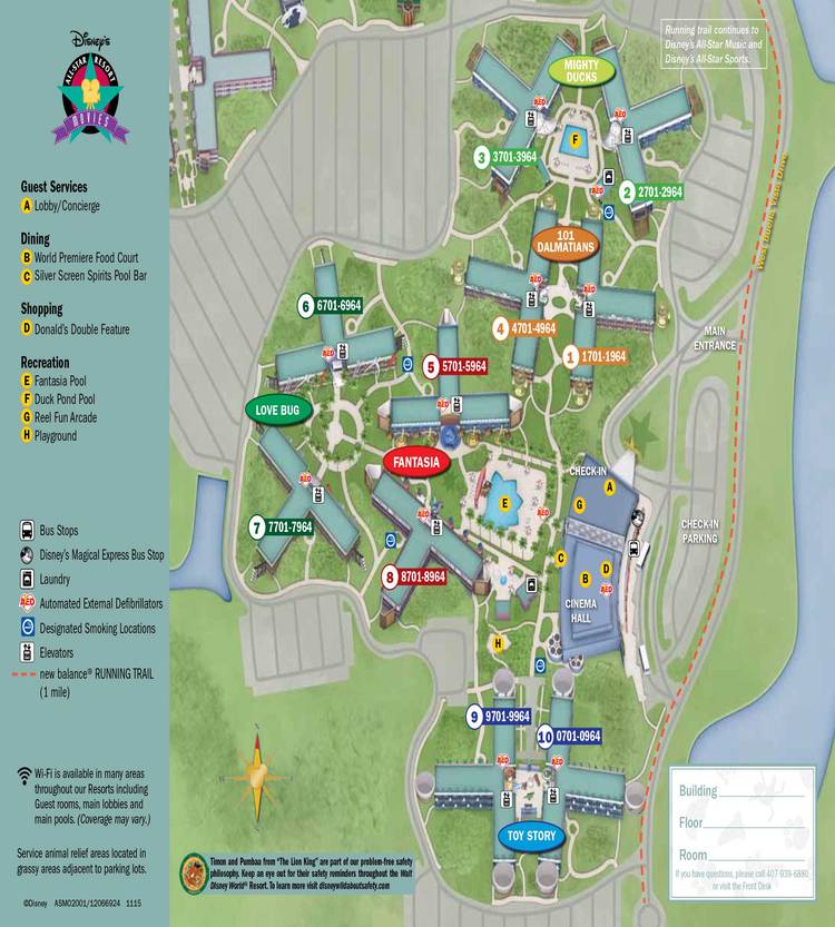 April 2017 Walt Disney World Resort Hotel Maps - Photo 2 Of 33